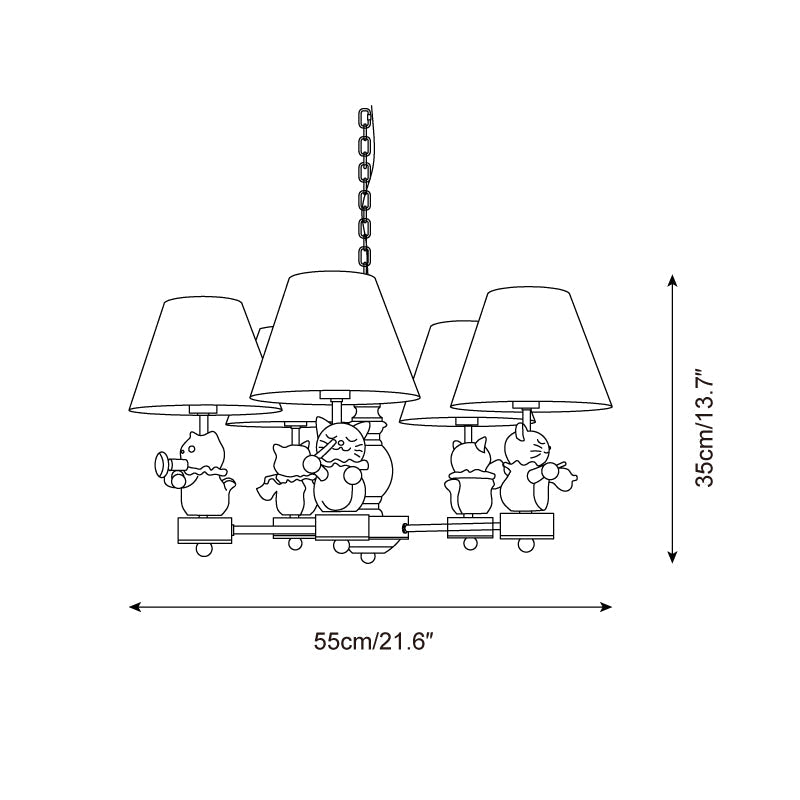 Cat Symphony Chandelier Playful Feline Orchestra - Letslighting