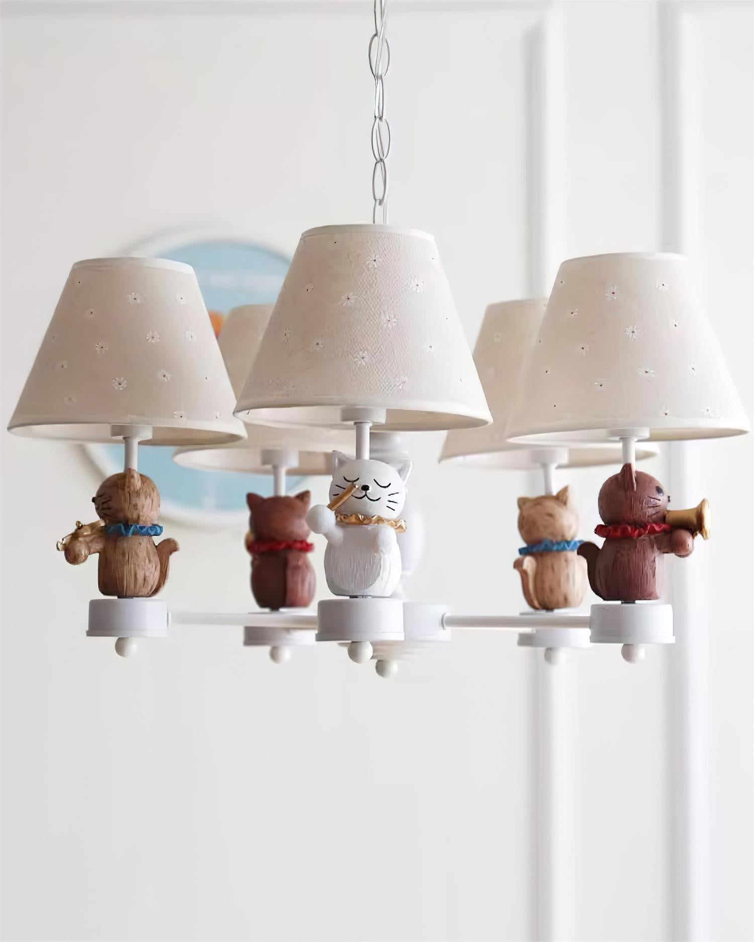 Cat Symphony Chandelier Playful Feline Orchestra - Letslighting