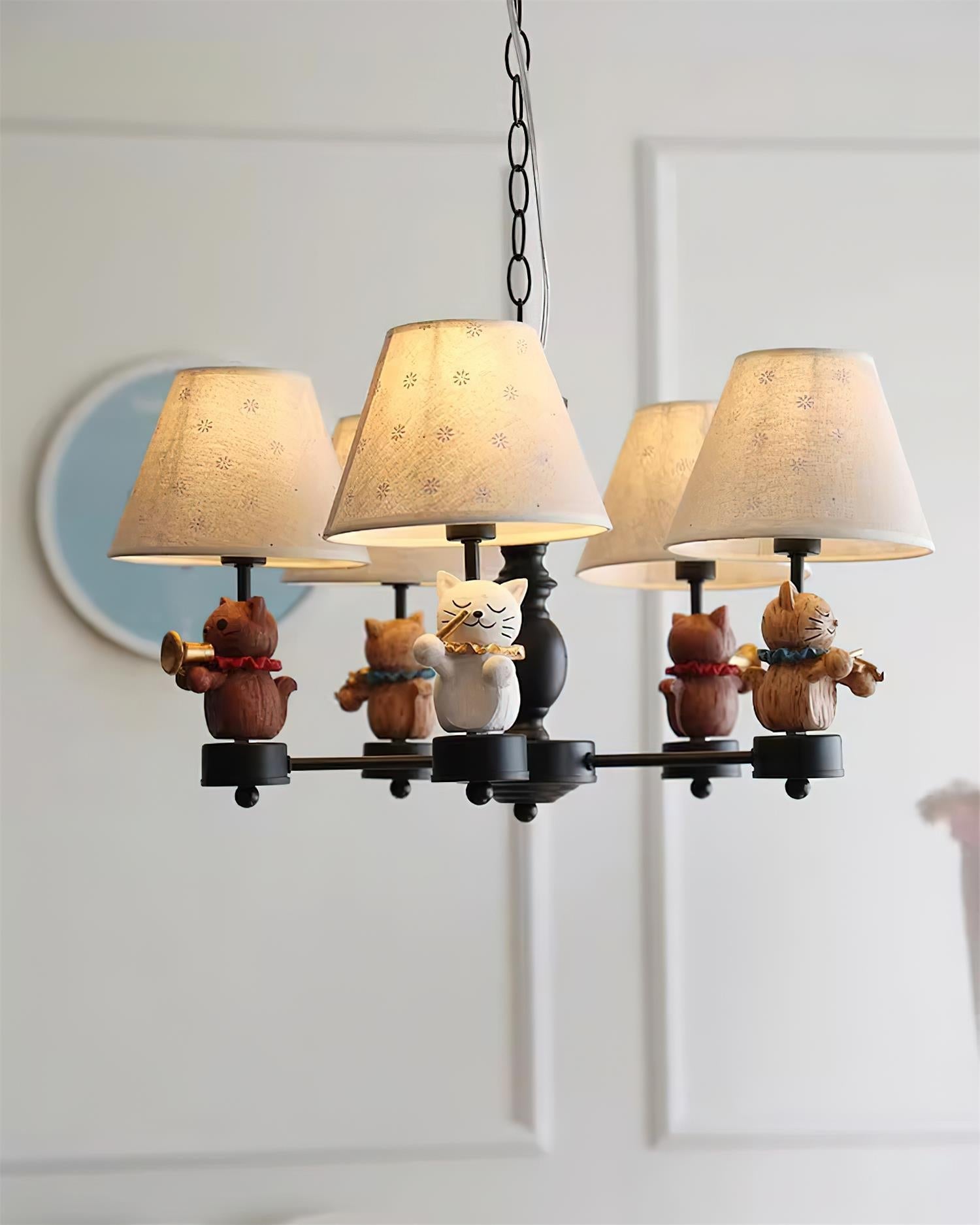 Cat Symphony Chandelier Playful Feline Orchestra - Letslighting