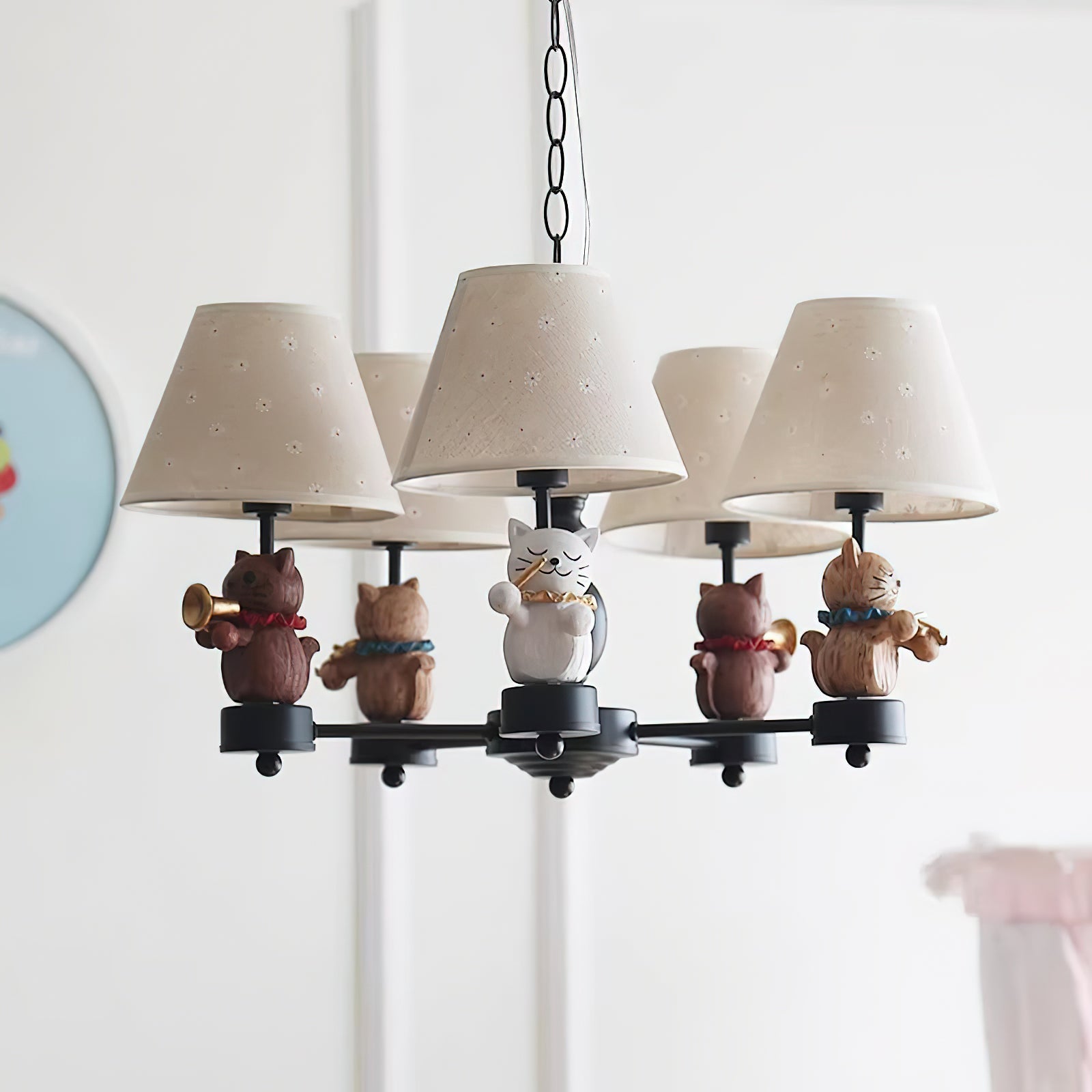 Cat Symphony Chandelier Playful Feline Orchestra - Letslighting
