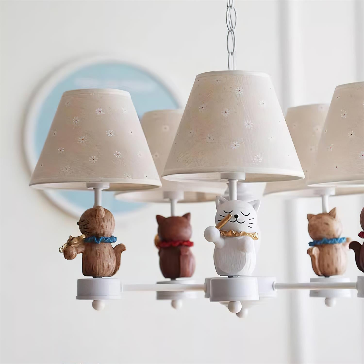 Cat Symphony Chandelier Playful Feline Orchestra - Letslighting
