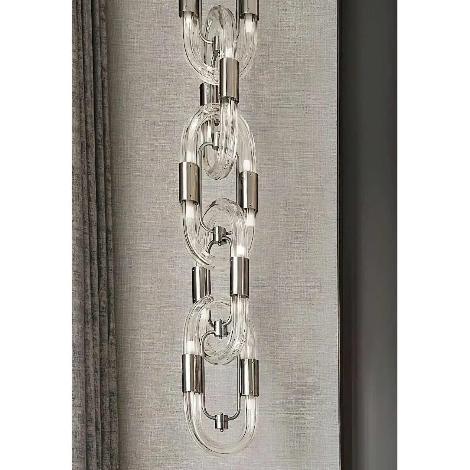 Pendant Light Chain Link Modern Acrylic Stainless Steel Hanging Lamp - Letslighting