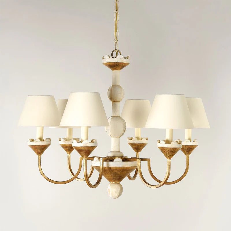Silva Gorgeous Metal Wood Fabric Pendant Light Dining Room Bedroom