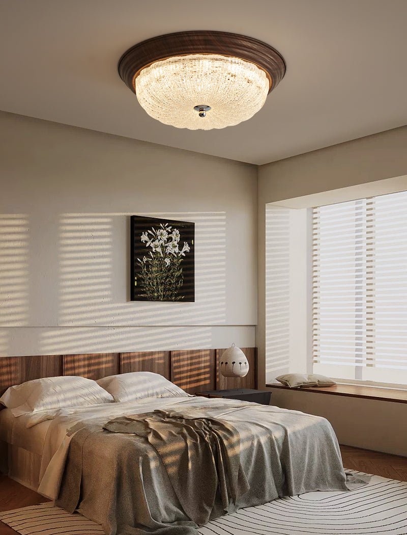 Celestia Walnut Ceiling Light - Blowlighting