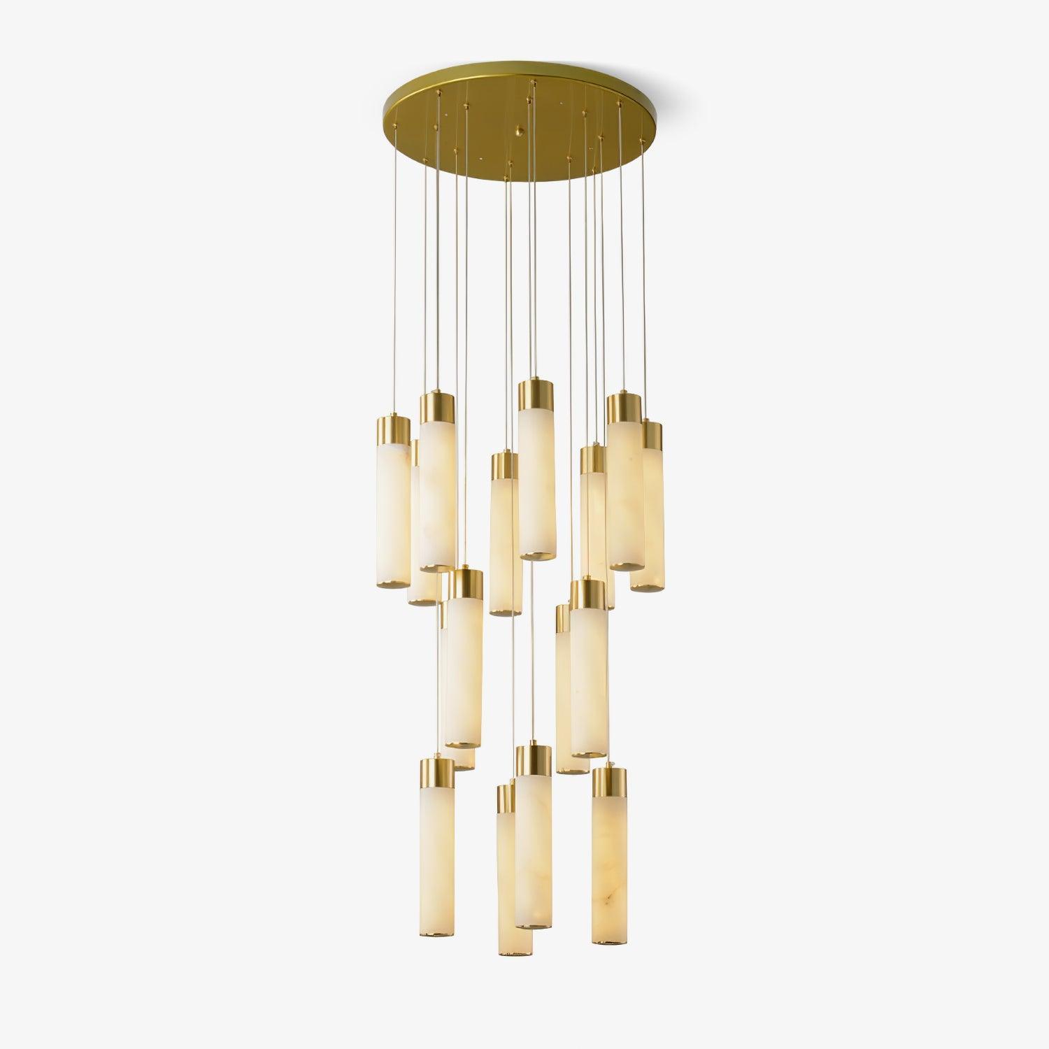 Aurelia Alabaster Chandelier Staircase - Letslighting