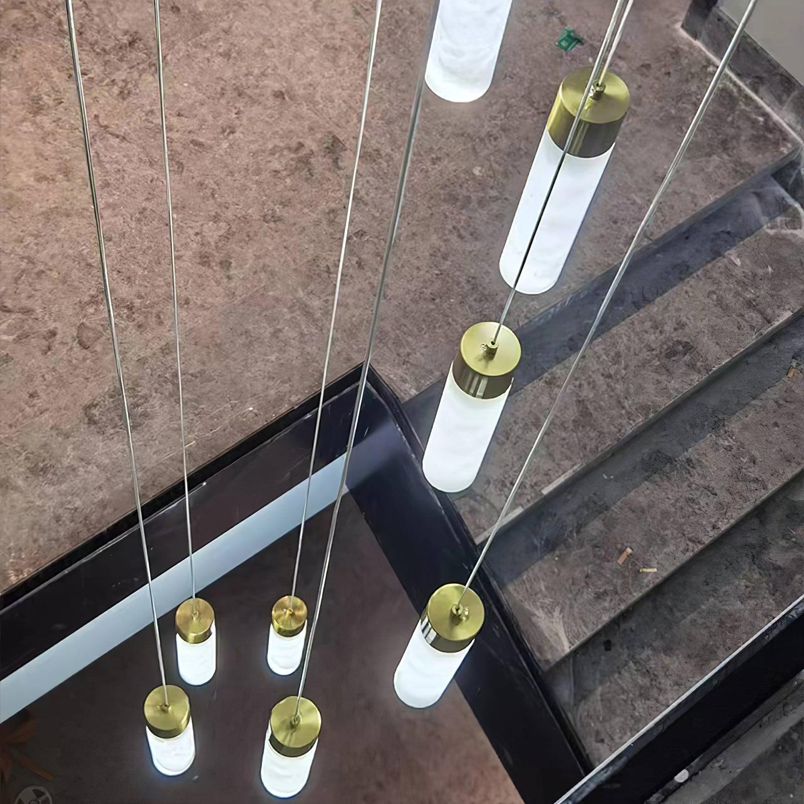 Aurelia Alabaster Chandelier Staircase - Letslighting