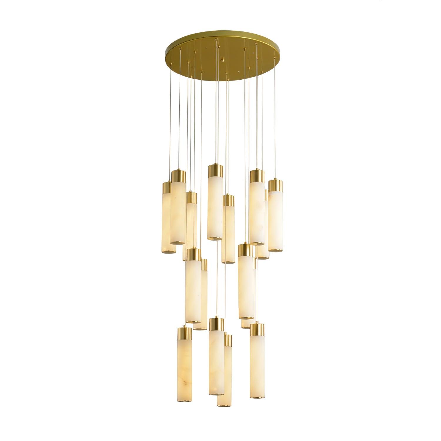 Aurelia Alabaster Chandelier Staircase - Letslighting