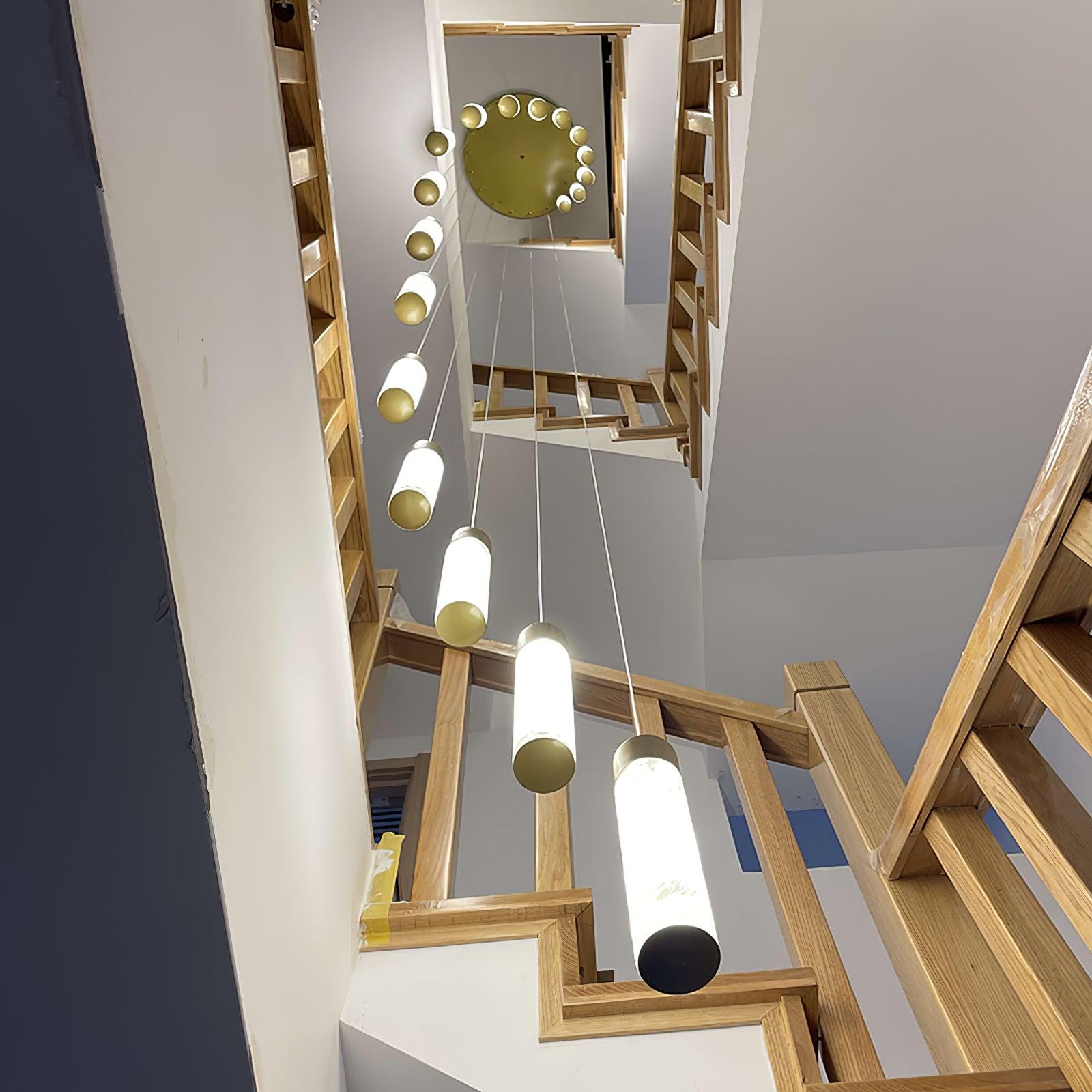 Aurelia Alabaster Chandelier Staircase - Letslighting