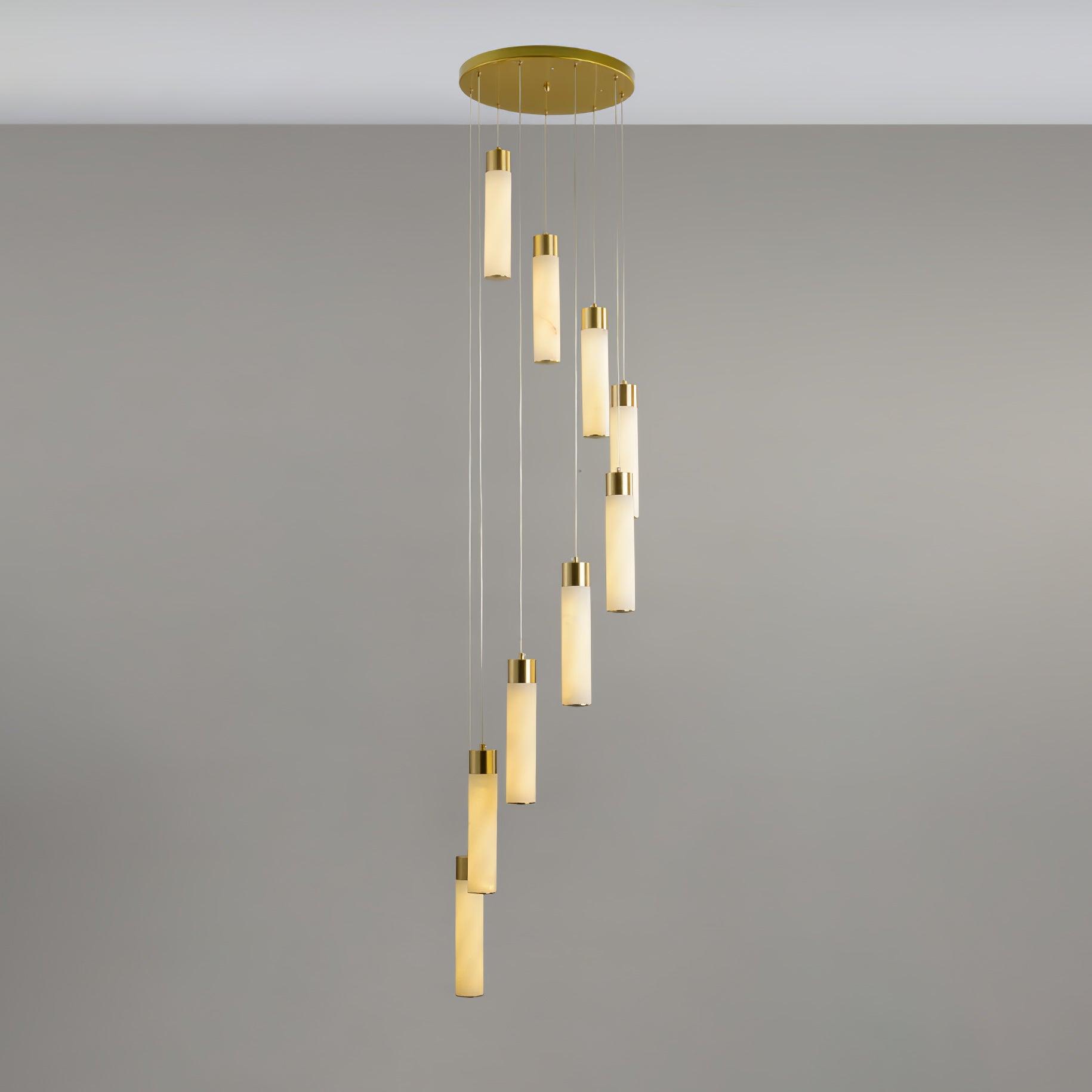 Aurelia Alabaster Chandelier Staircase - Letslighting