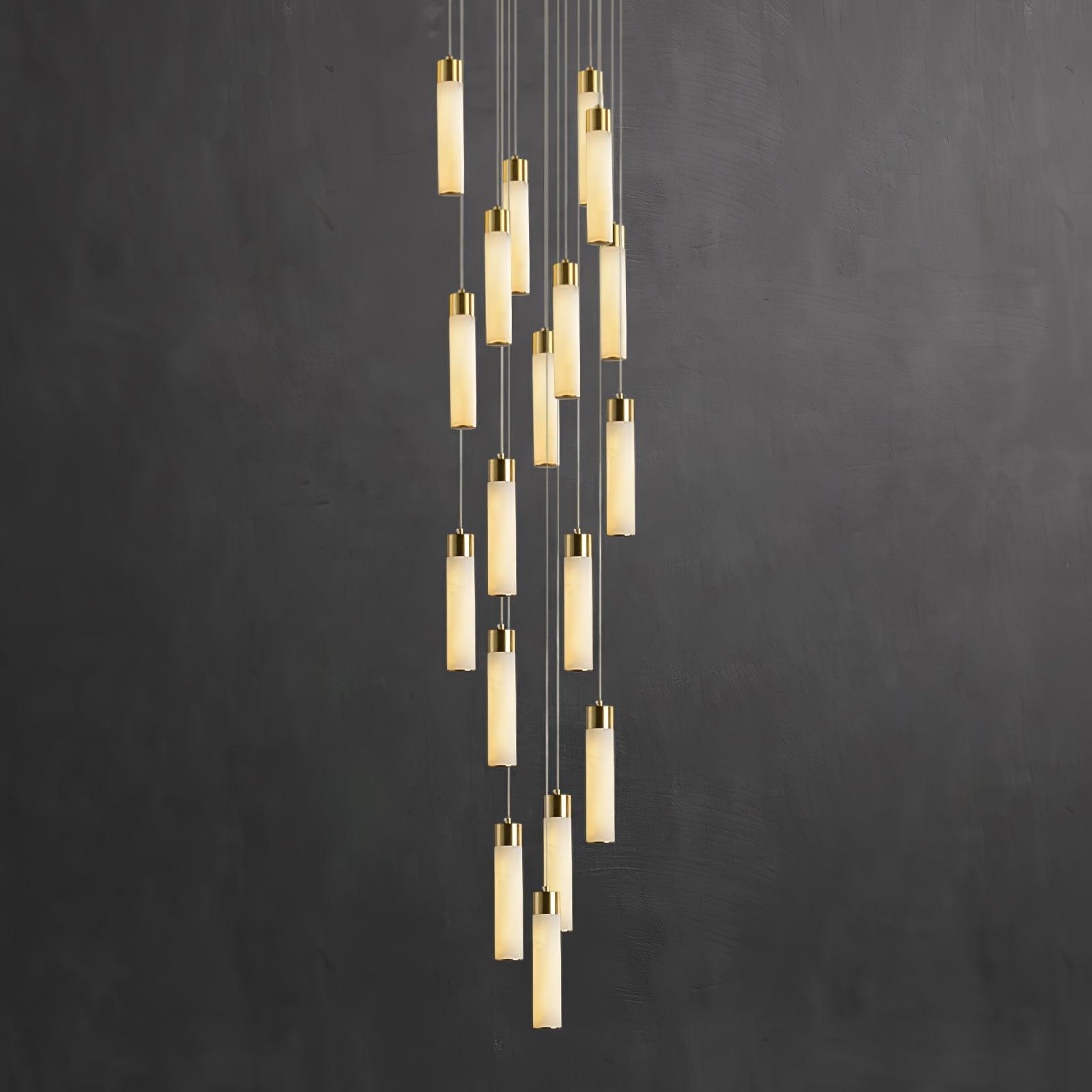 Aurelia Alabaster Chandelier Staircase - Letslighting