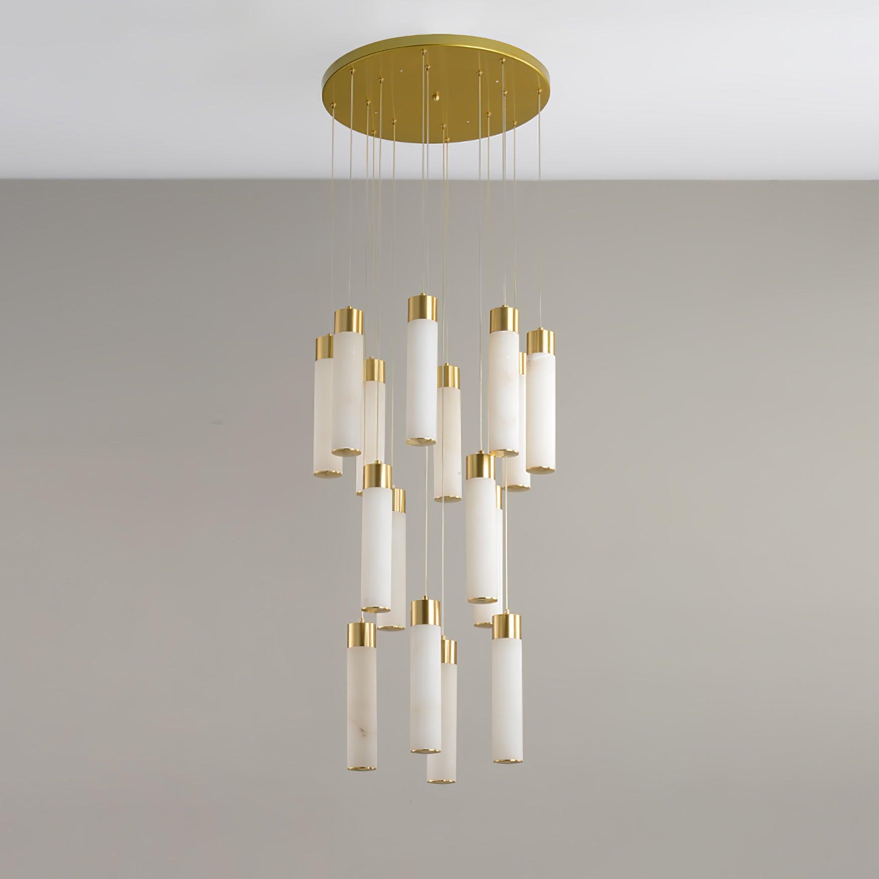 Aurelia Alabaster Chandelier Staircase - Letslighting