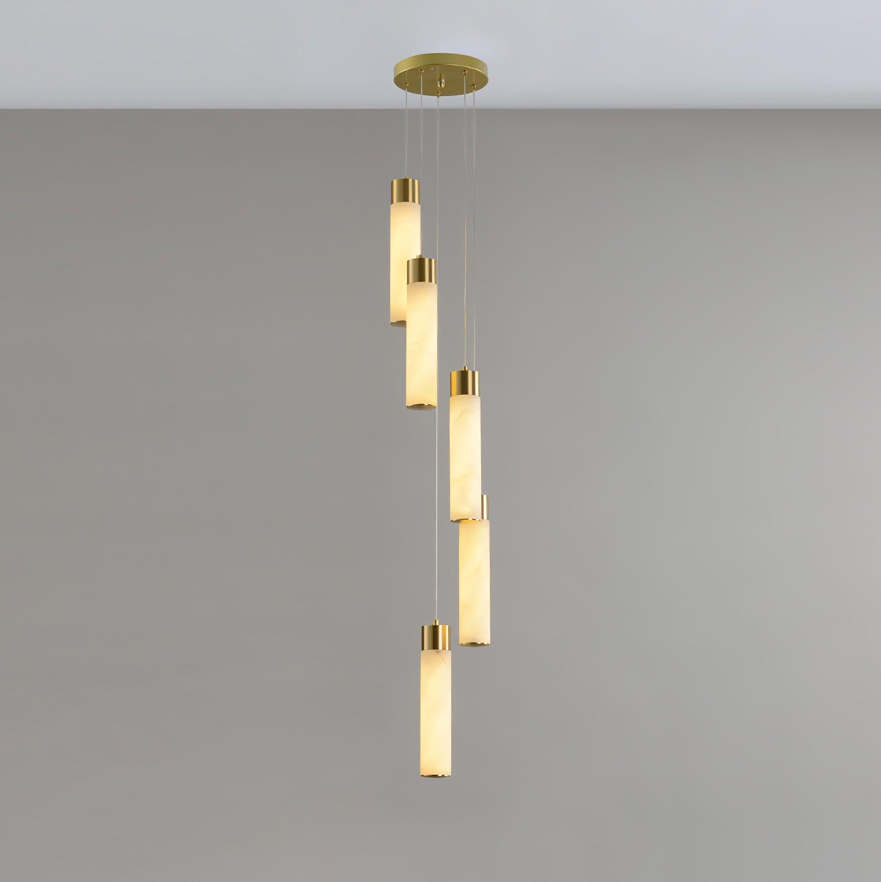 Aurelia Alabaster Chandelier Staircase - Letslighting