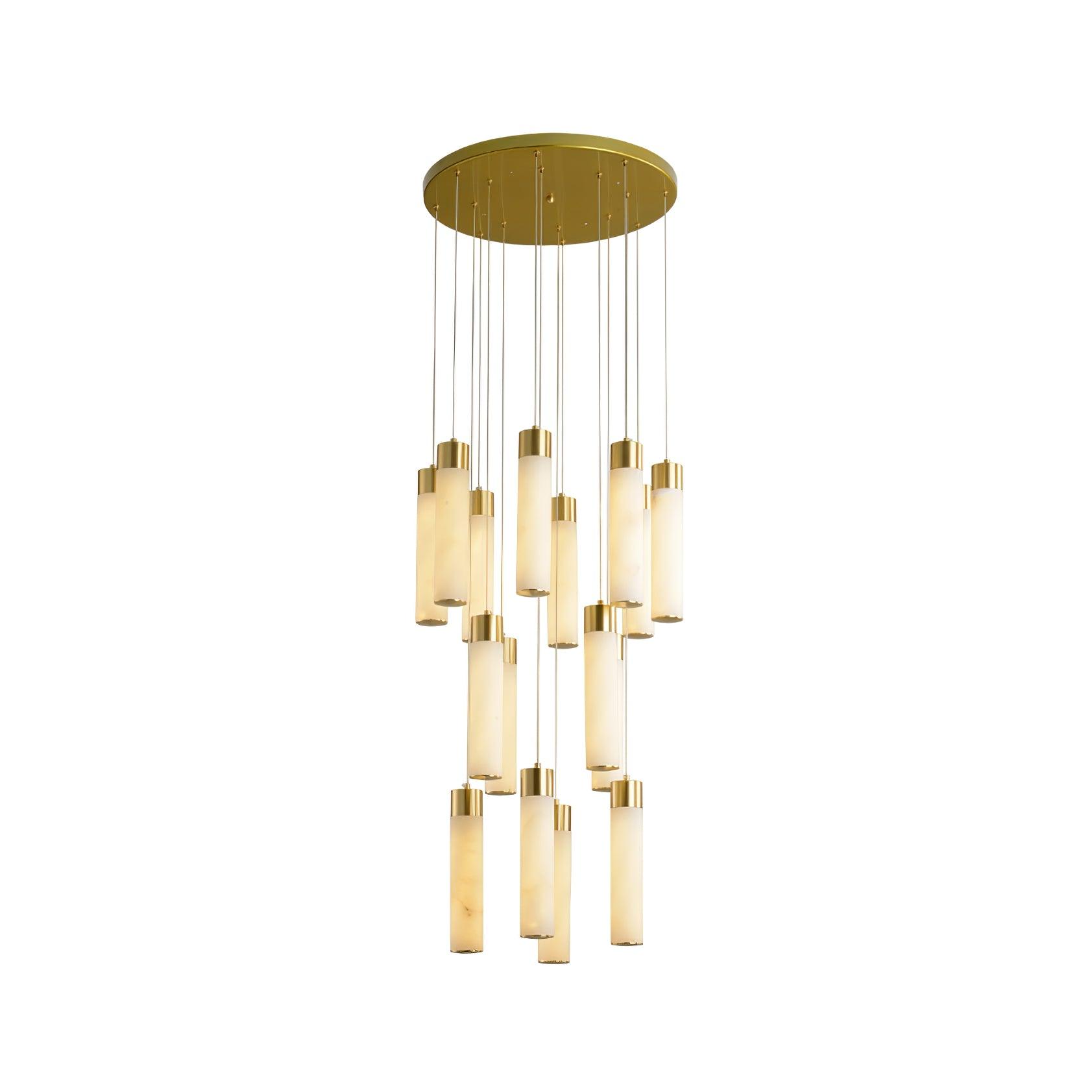 Aurelia Alabaster Chandelier Staircase - Letslighting