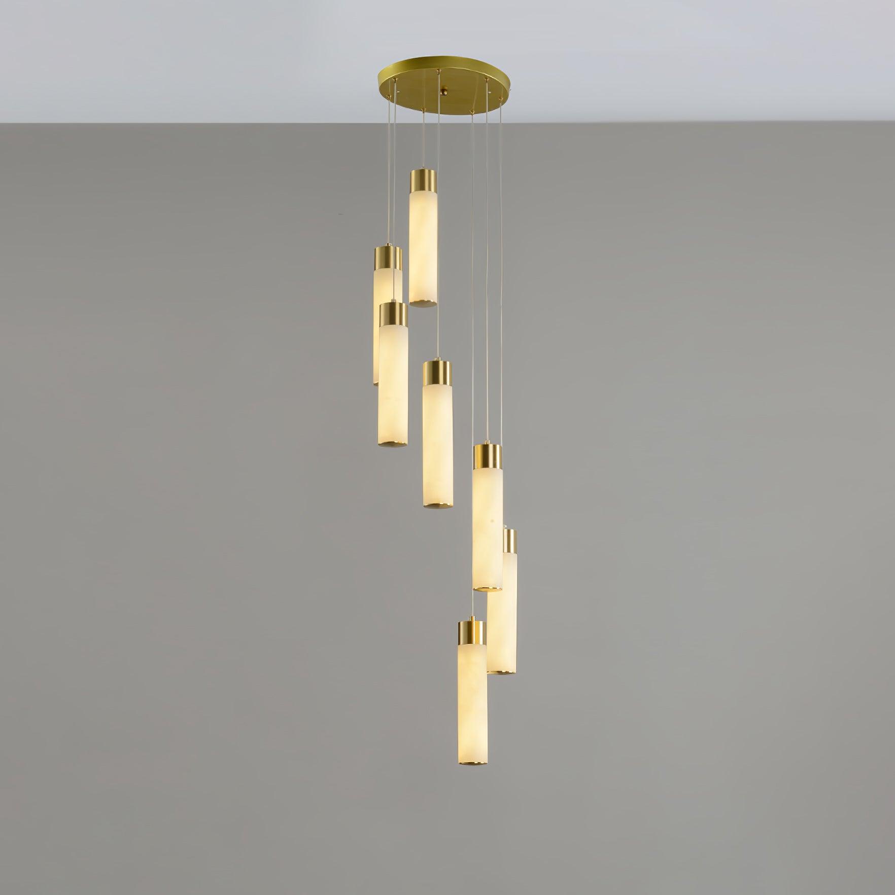 Aurelia Alabaster Chandelier Staircase - Letslighting