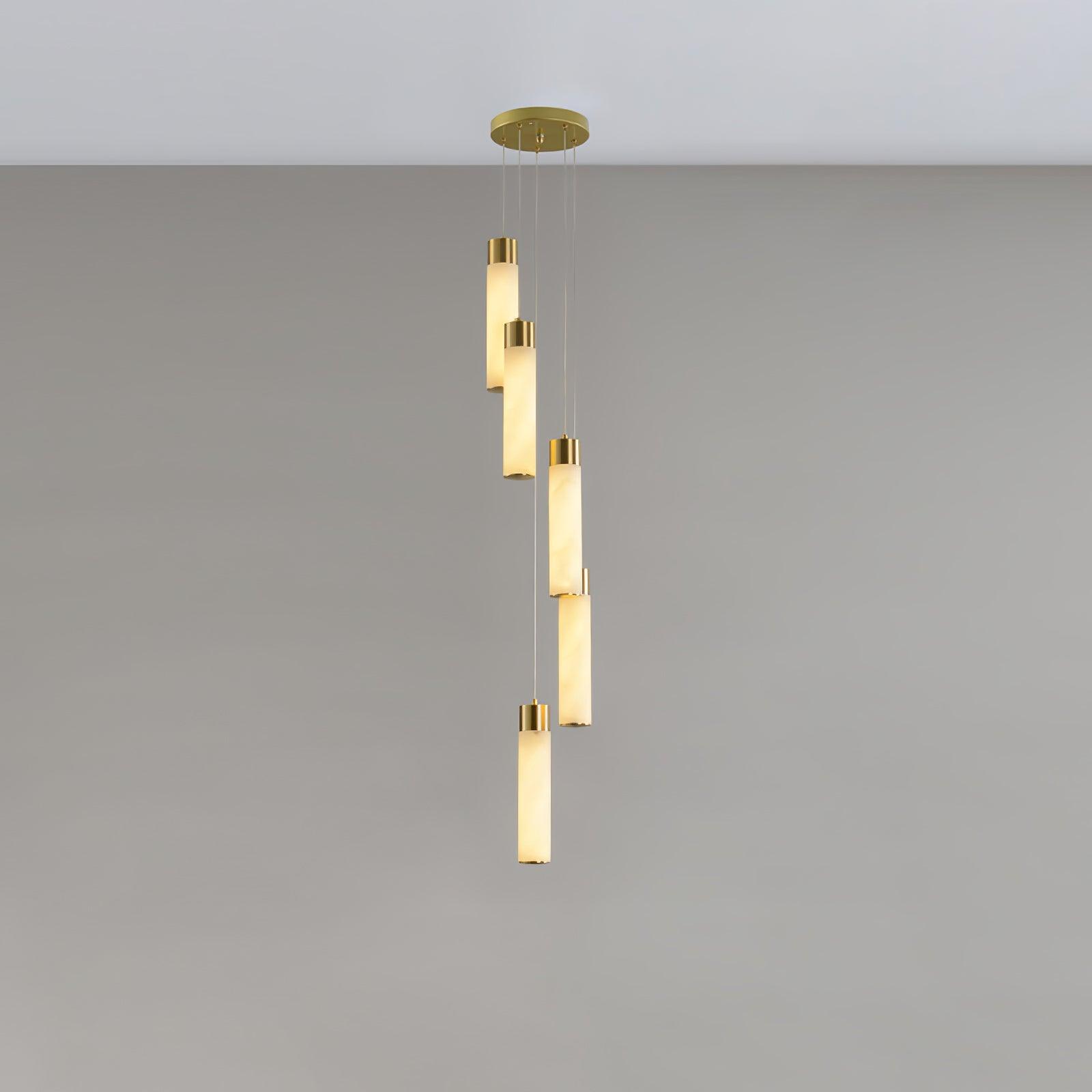 Aurelia Alabaster Chandelier Staircase - Letslighting