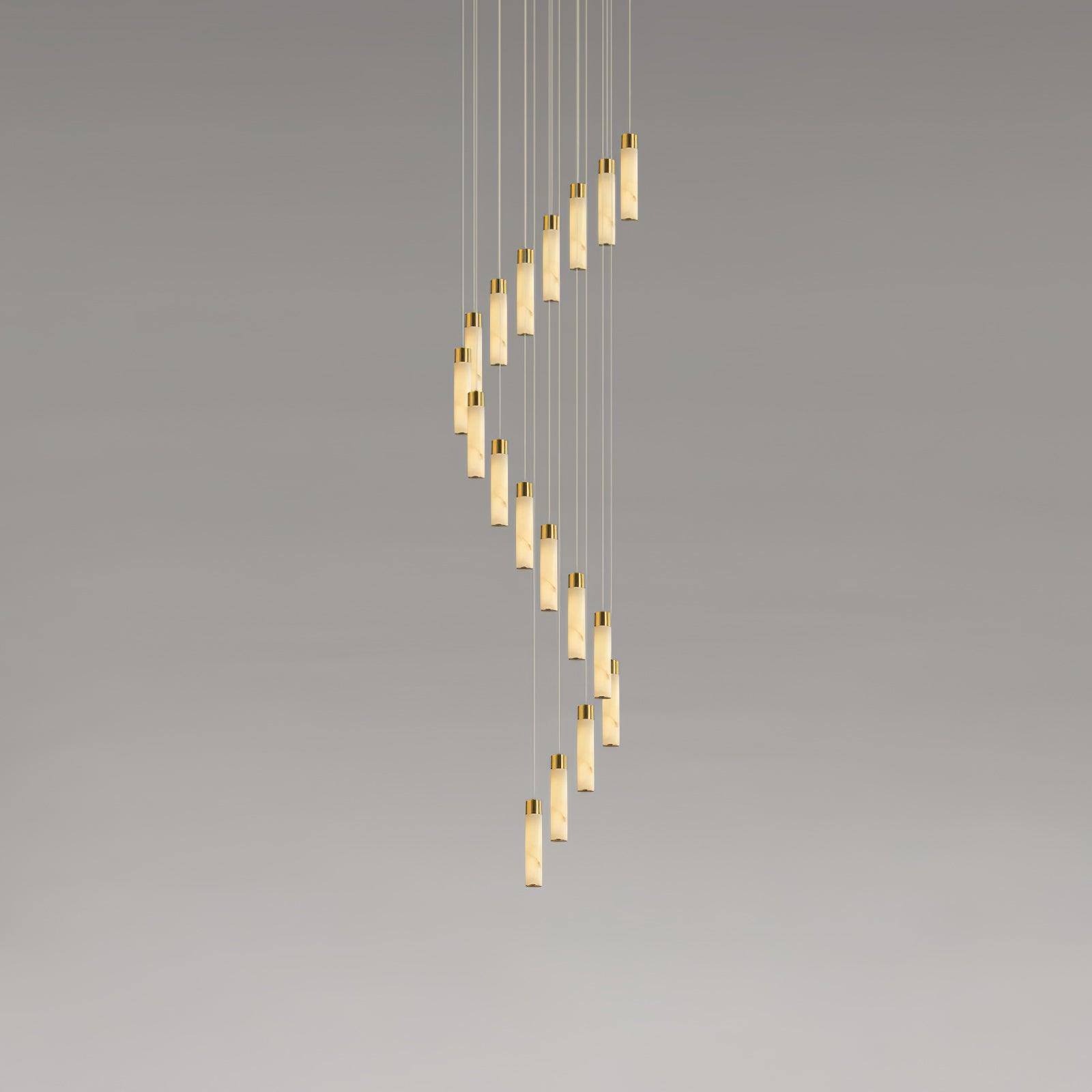 Aurelia Alabaster Chandelier Staircase - Letslighting