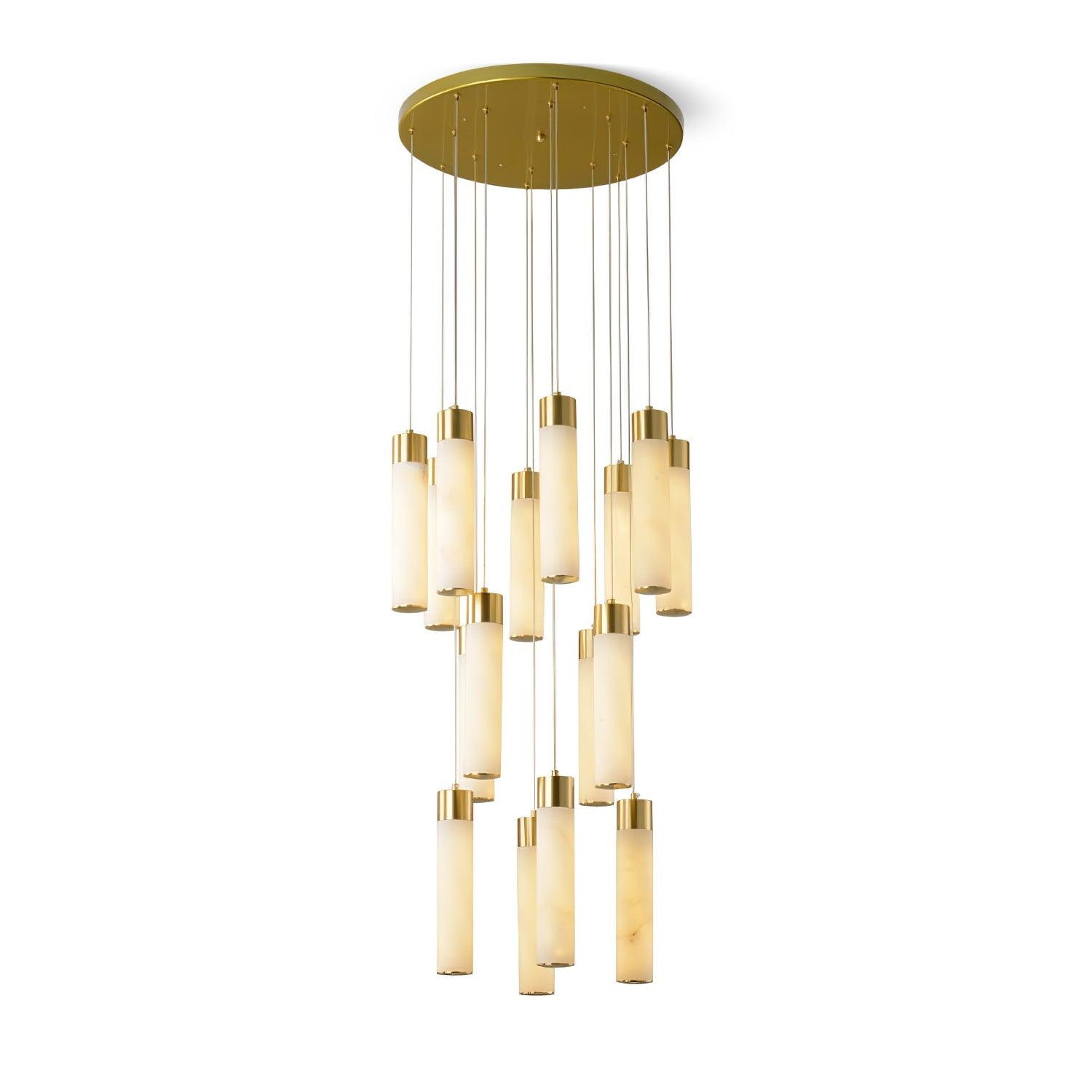 Aurelia Alabaster Chandelier Staircase - Letslighting