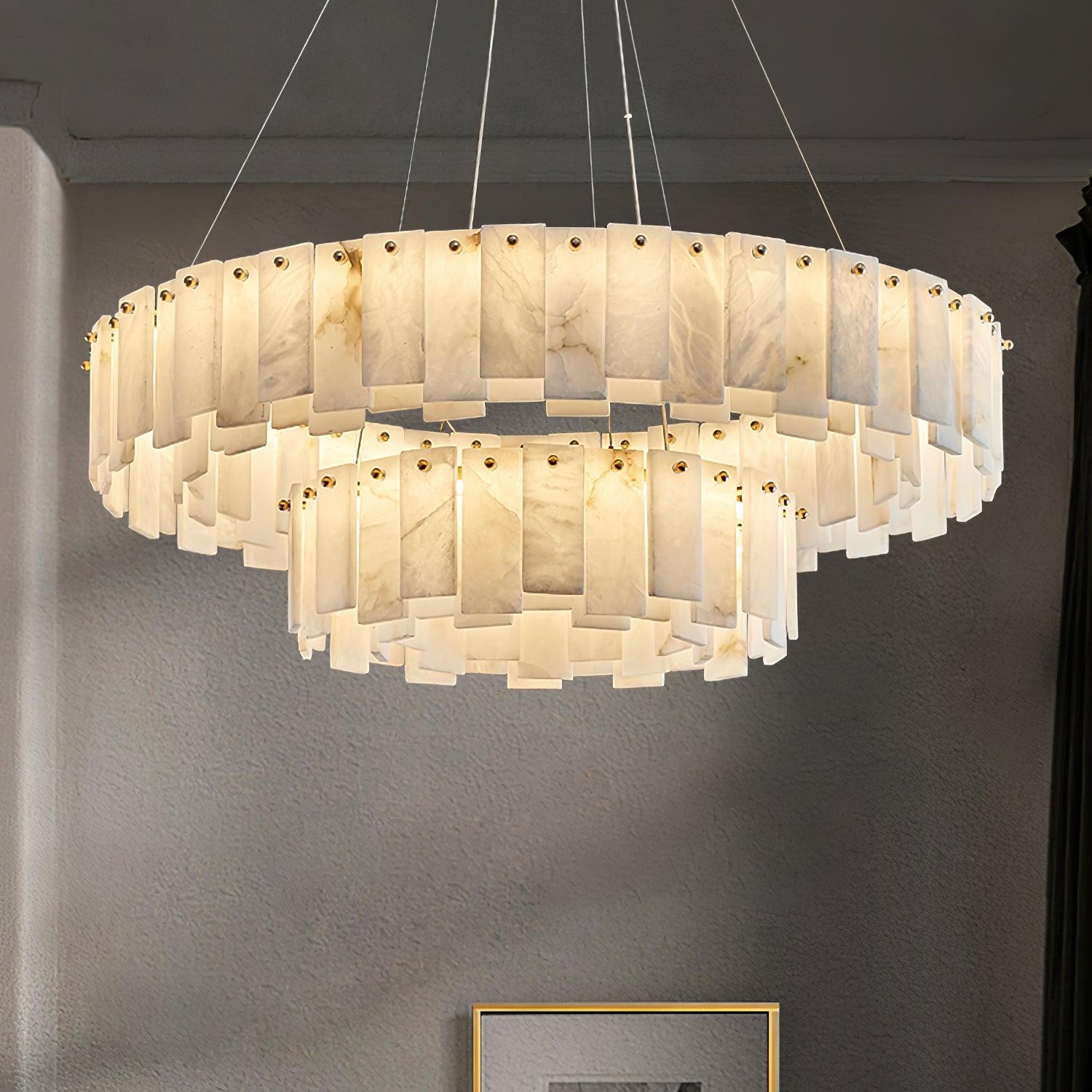 Vodore Alabaster Pendant Light Chandelier - Letslighting