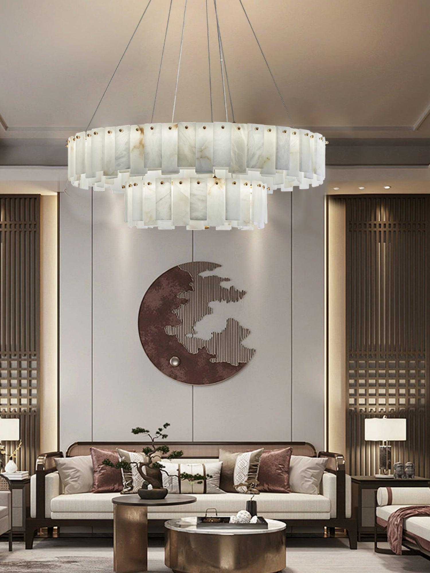 Vodore Alabaster Pendant Light Chandelier - Letslighting