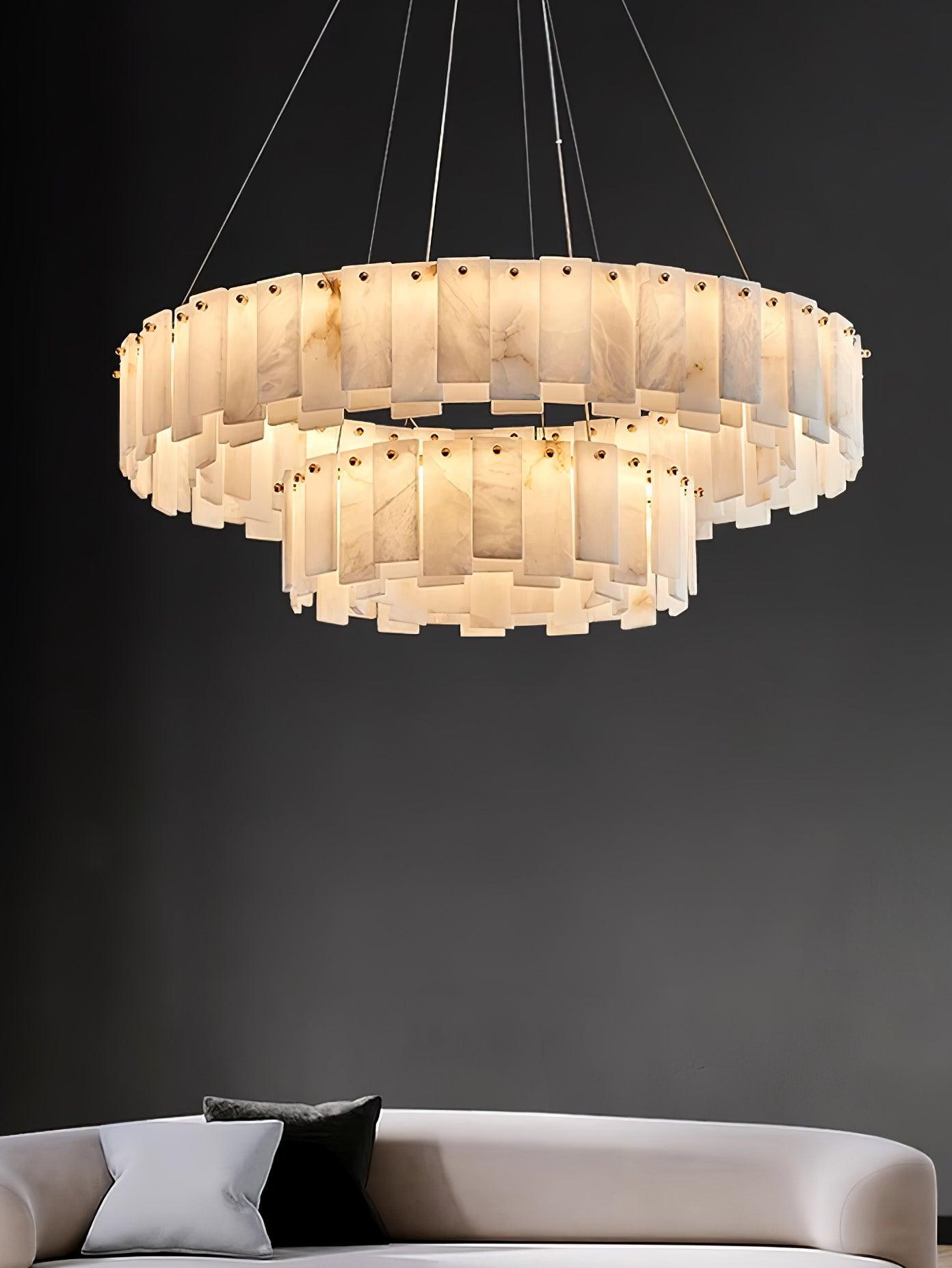 Vodore Alabaster Pendant Light Chandelier - Letslighting