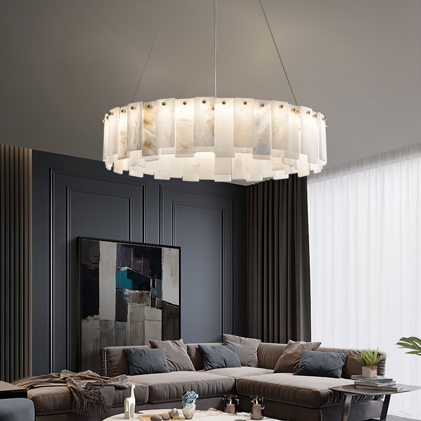 Vodore Alabaster Pendant Light Chandelier - Letslighting