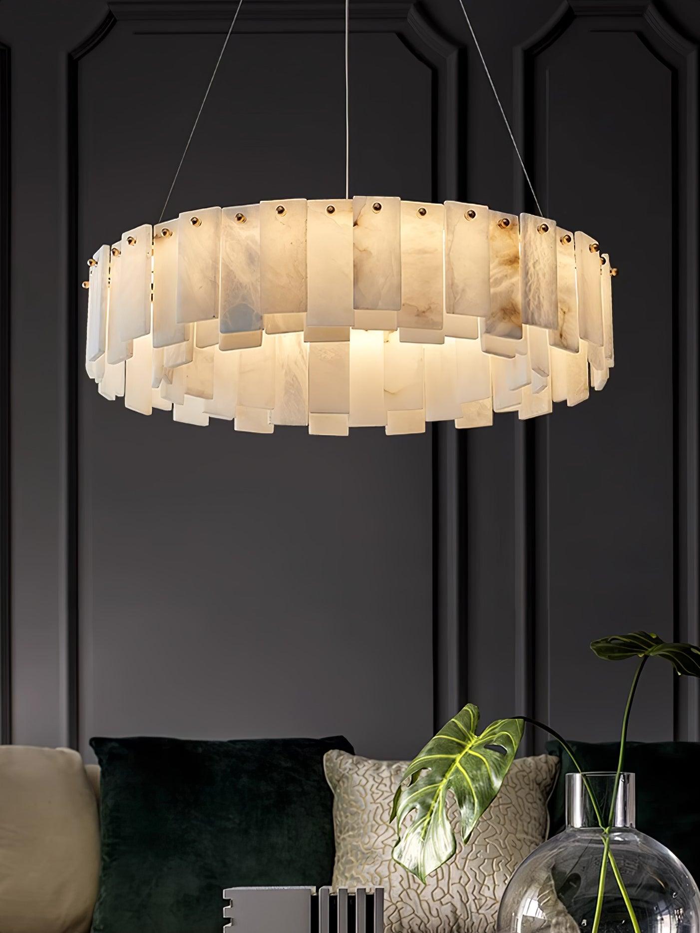 Vodore Alabaster Pendant Light Chandelier - Letslighting