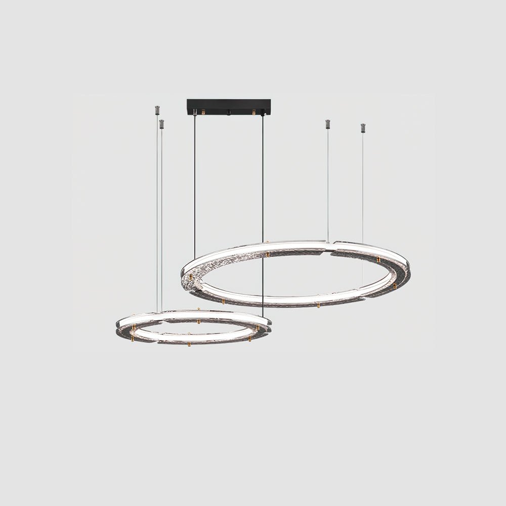 Lunara Dual-Ring Crystal Chandelier - Blowlighting