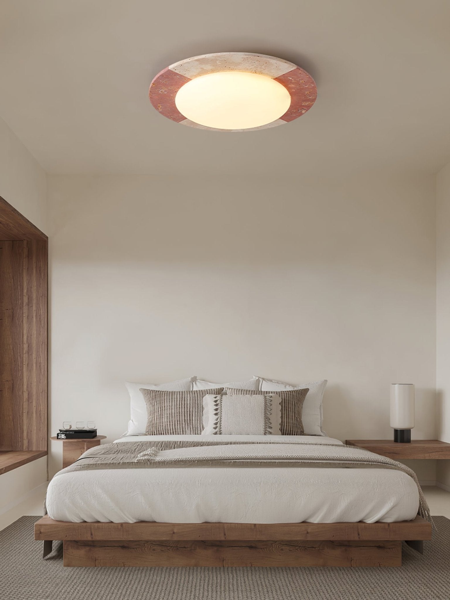 Zeraeos Travertine Ceiling Light - Letslighting