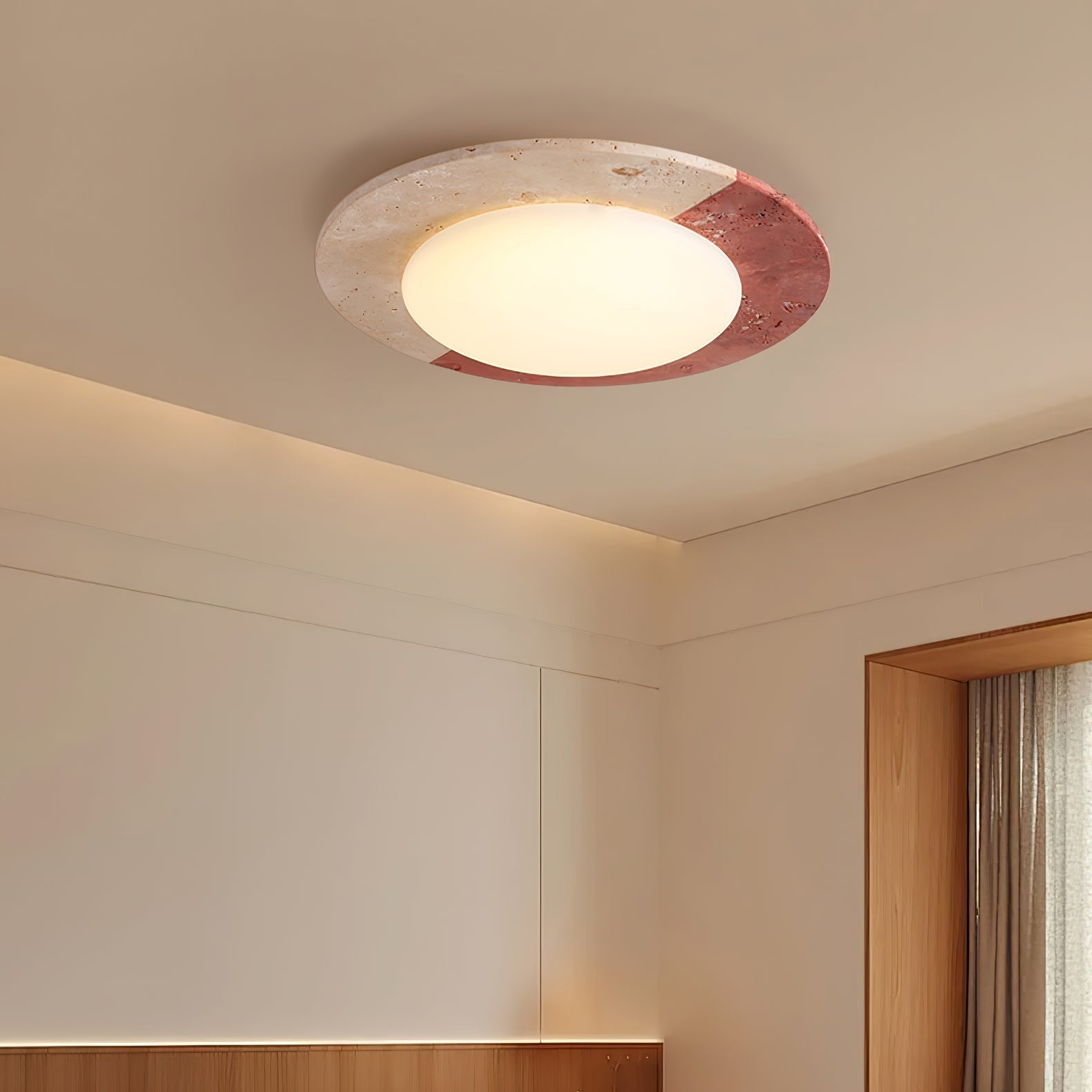Zeraeos Travertine Ceiling Light - Letslighting