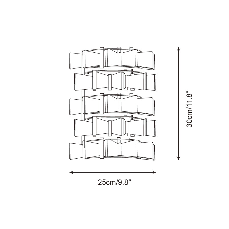 Celvara Wall Lamp Ribbed Glass Ribbon Accent - Letslighting