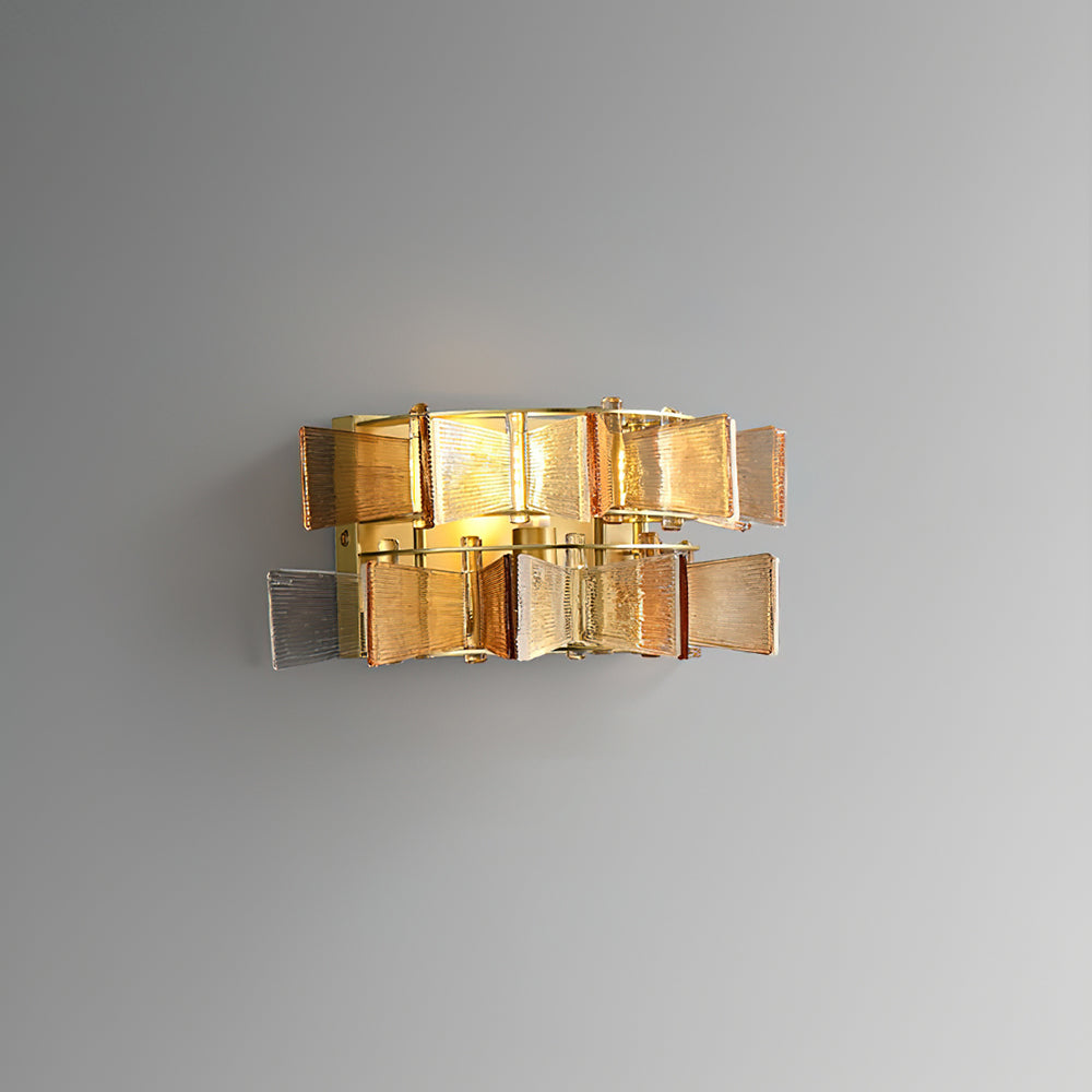 Celvara Wall Lamp Ribbed Glass Ribbon Accent - Letslighting