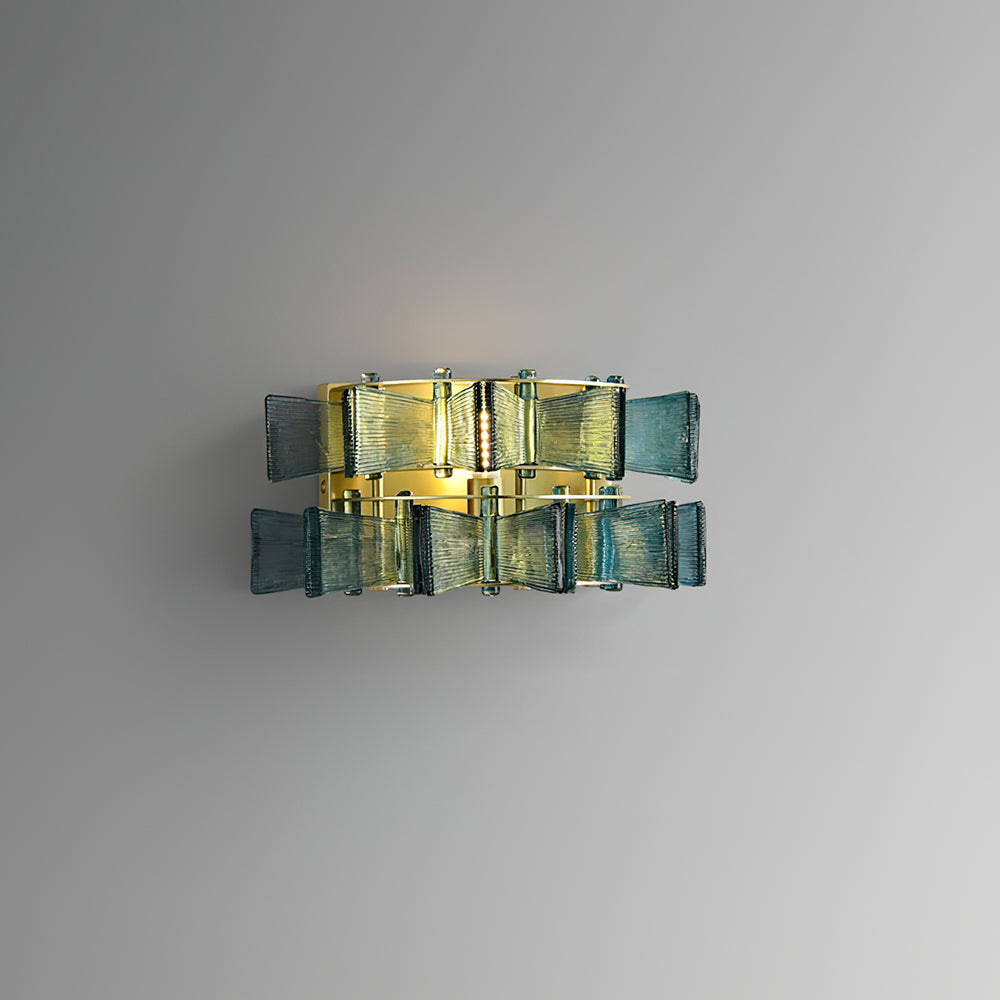 Celvara Wall Lamp Ribbed Glass Ribbon Accent - Letslighting