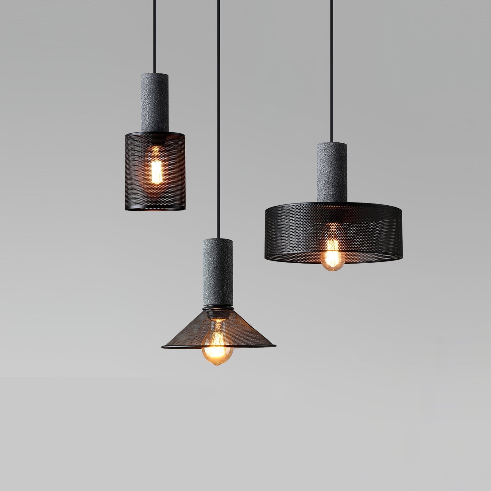 Cement Mesh Pendant Light - Blowlighting