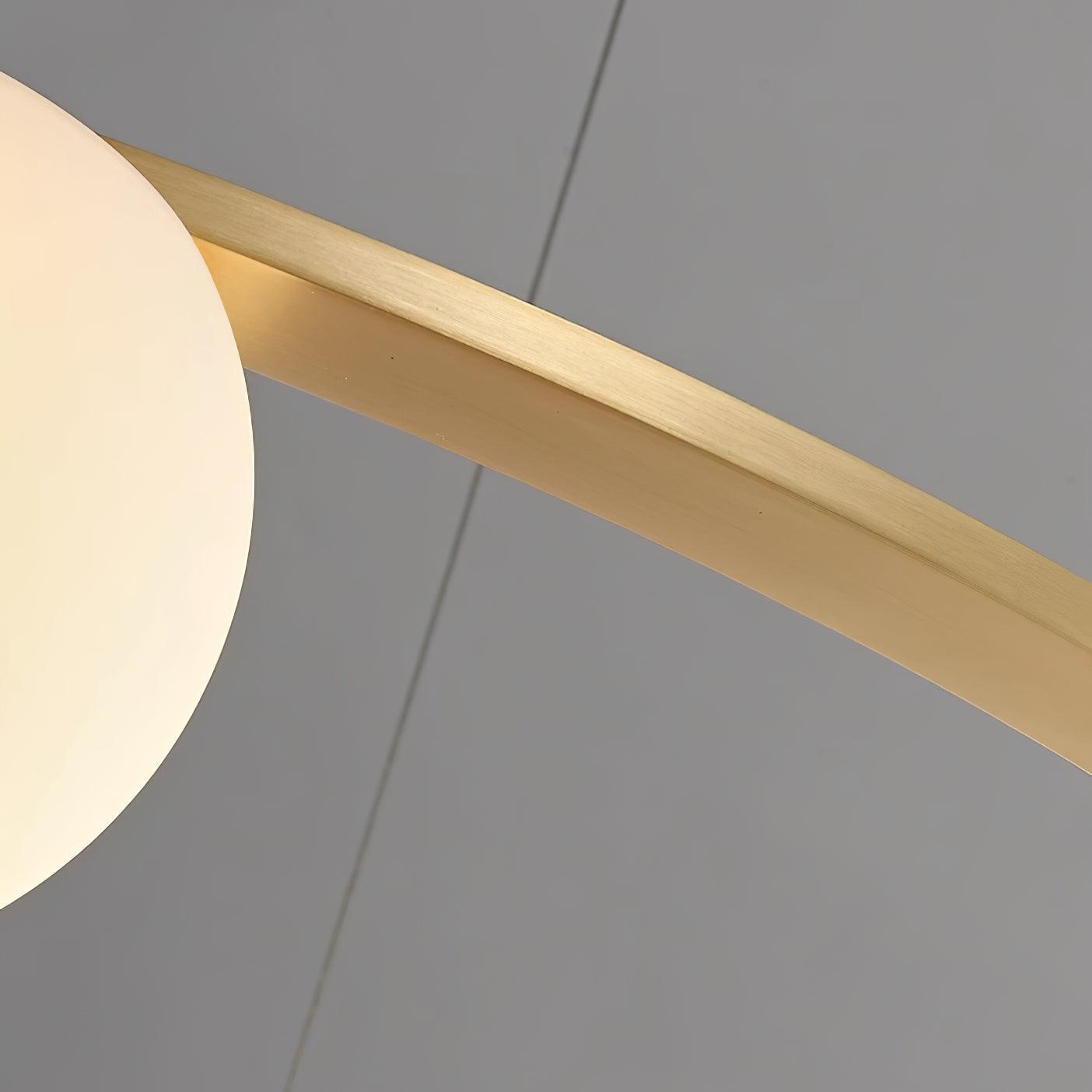 Chandelier Glass Globes Ring Gold Finish Modern - Letslighting