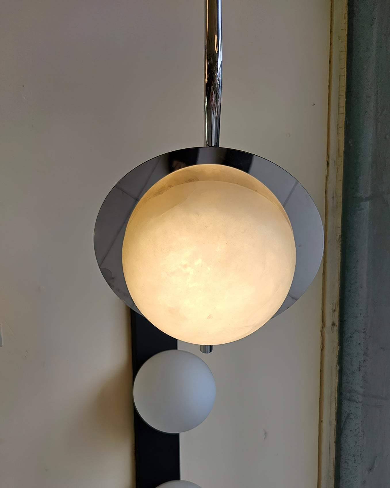 Ivvaros Chic Modern Minimalist LuminanceStainless Alabaster Pendant Light - Lamp Copper