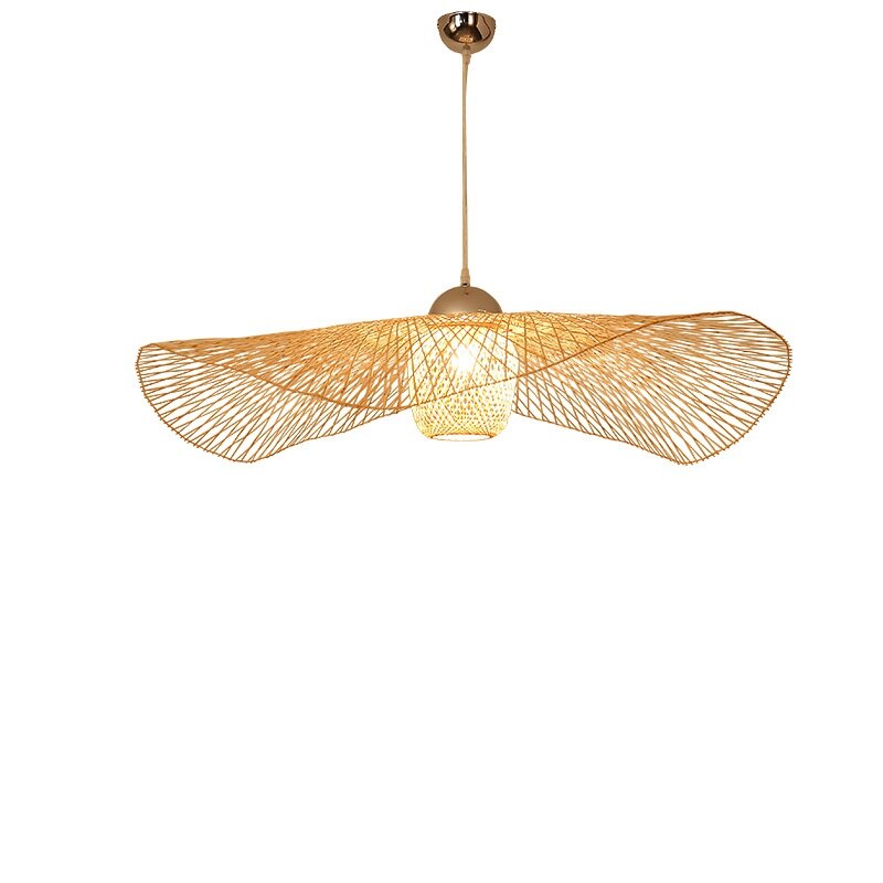 Ritta Suspension Rond Vintage, Bambou/Bois, Bois, Salon