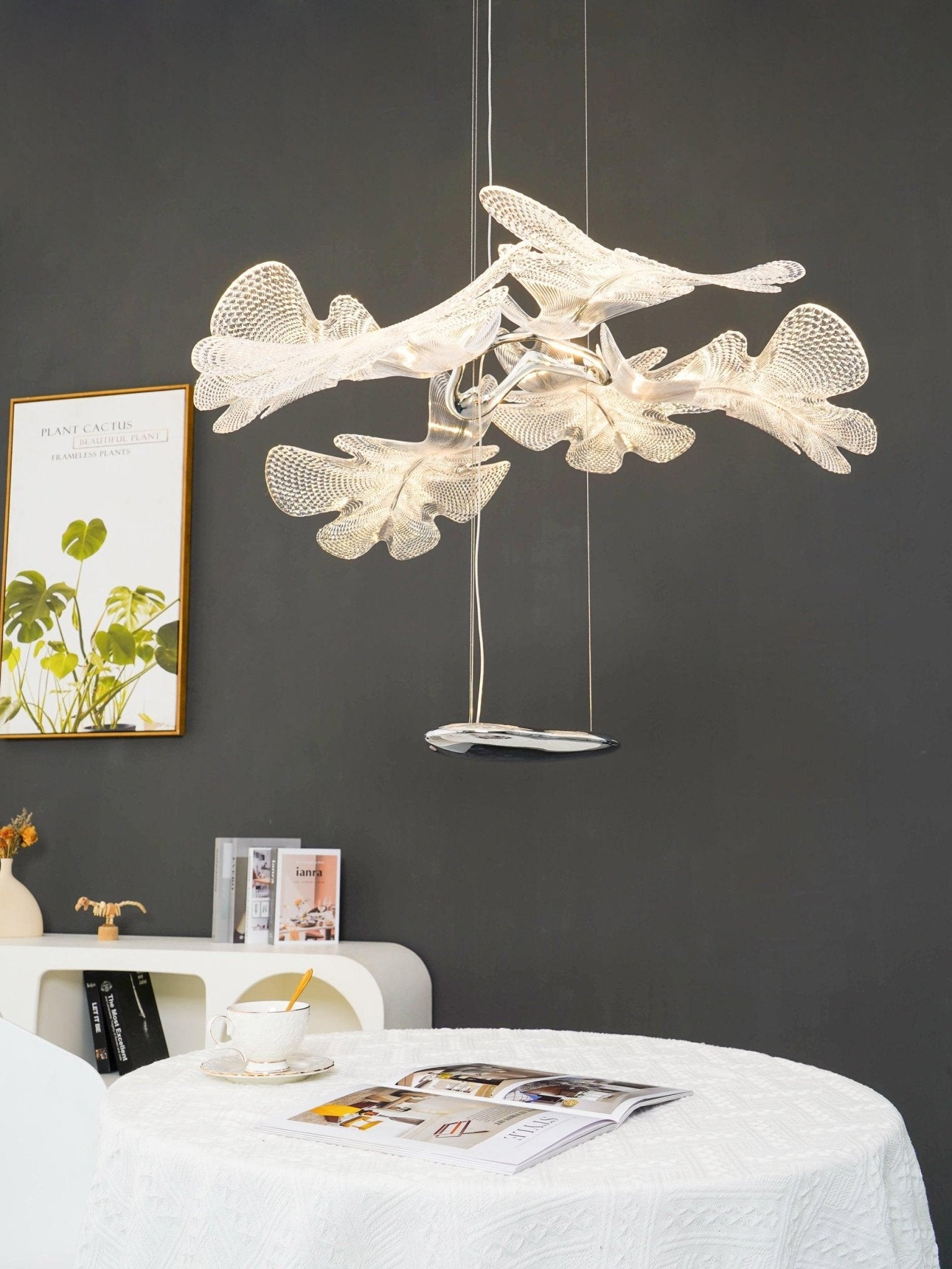 Solara Chandelier Suspension Clear Leaf - Letslighting