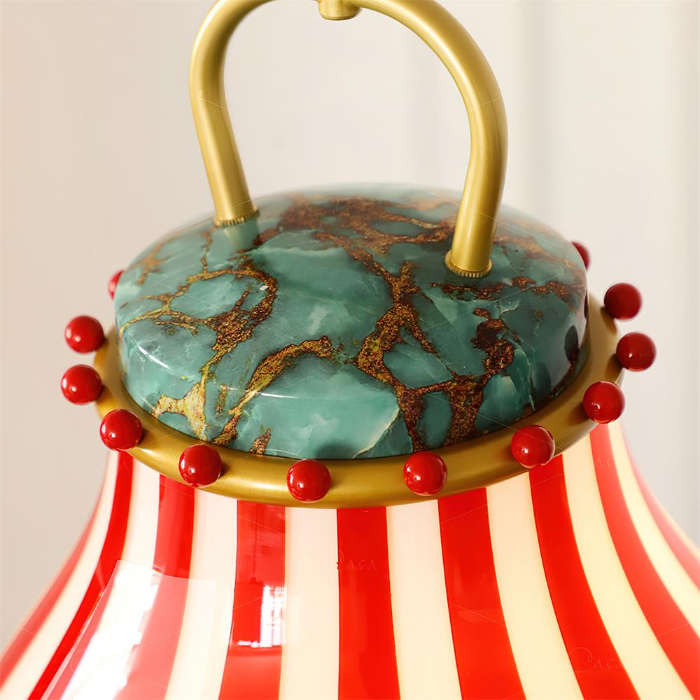 Red and white stripes Glass Pendant Lamp - Letslighting