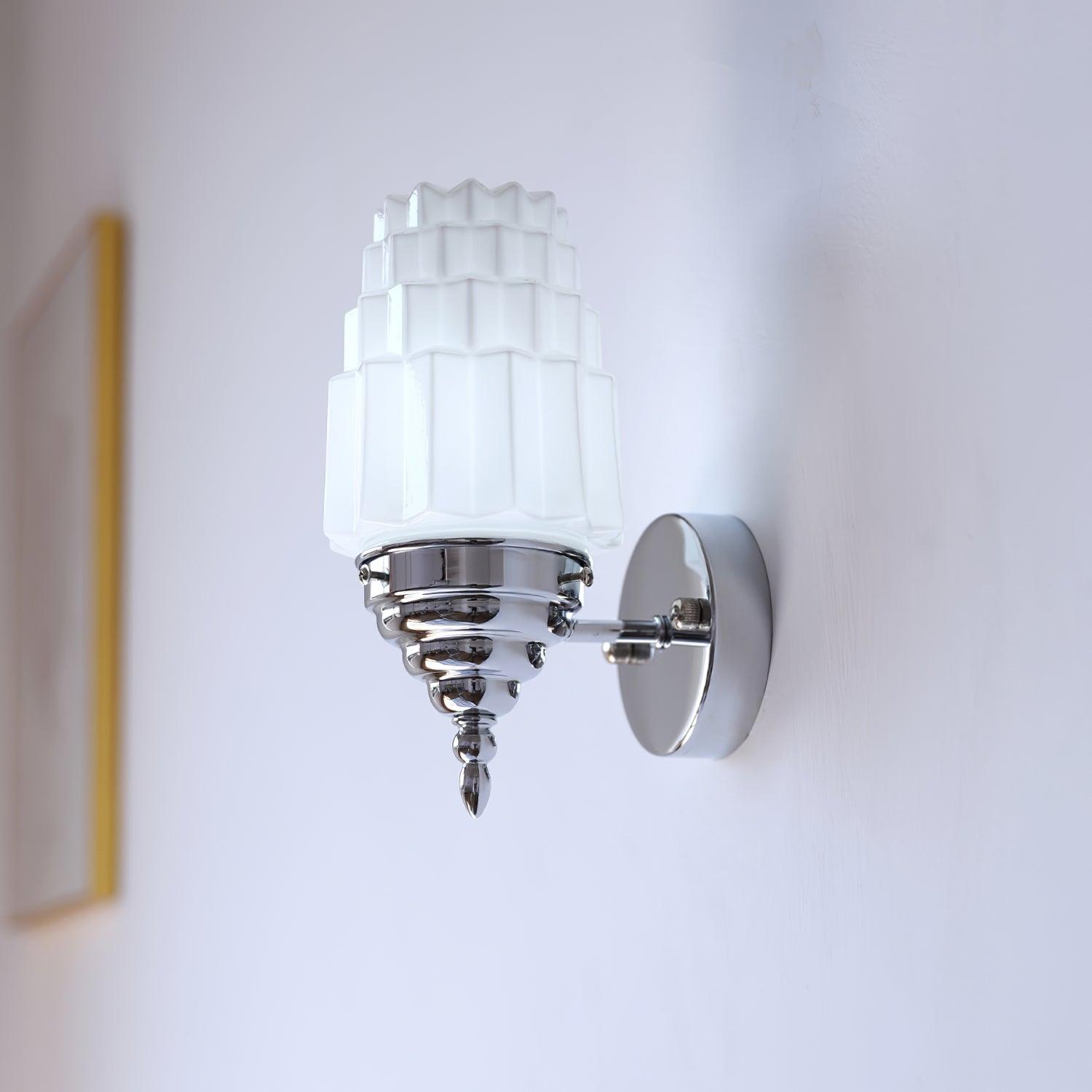 Wall Lamp Body Glass Cylinder Shade Art Deco Bedroom - Letslighting