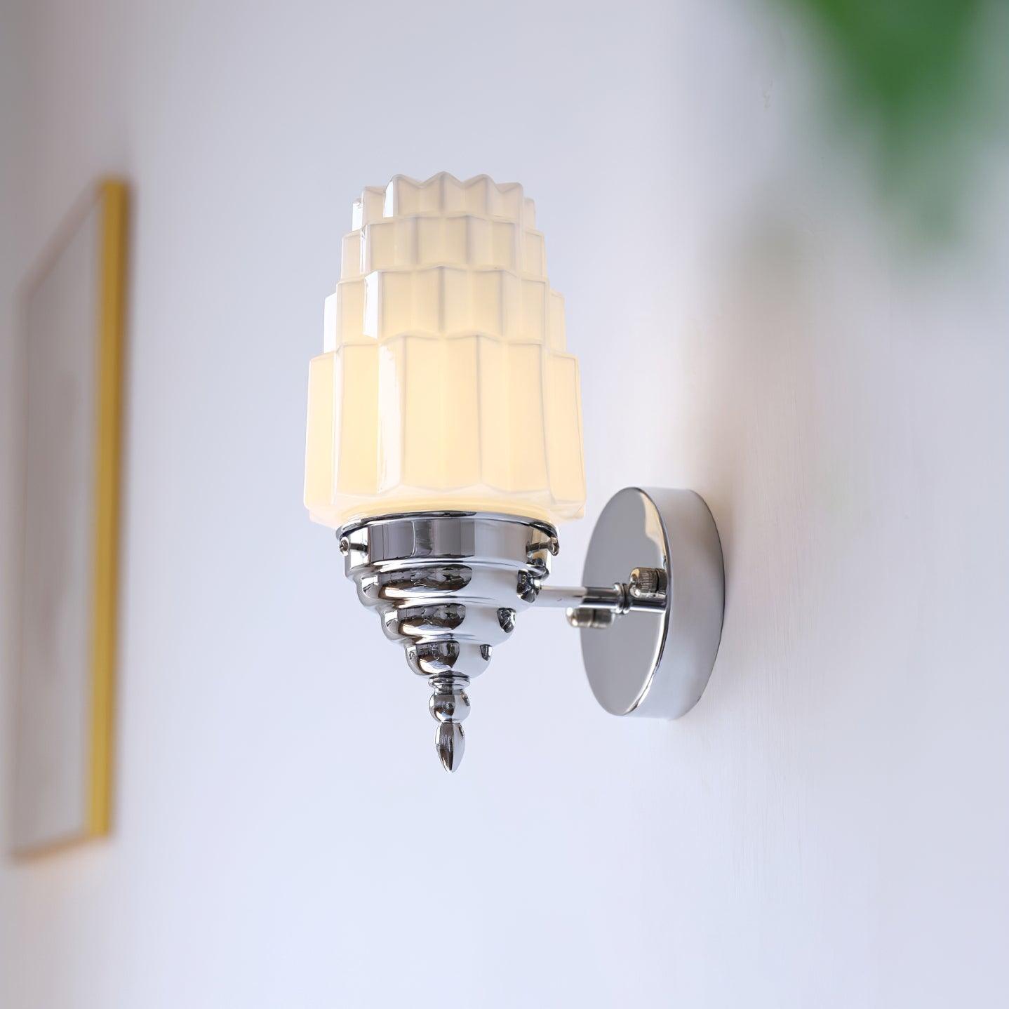 Wall Lamp Body Glass Cylinder Shade Art Deco Bedroom - Letslighting