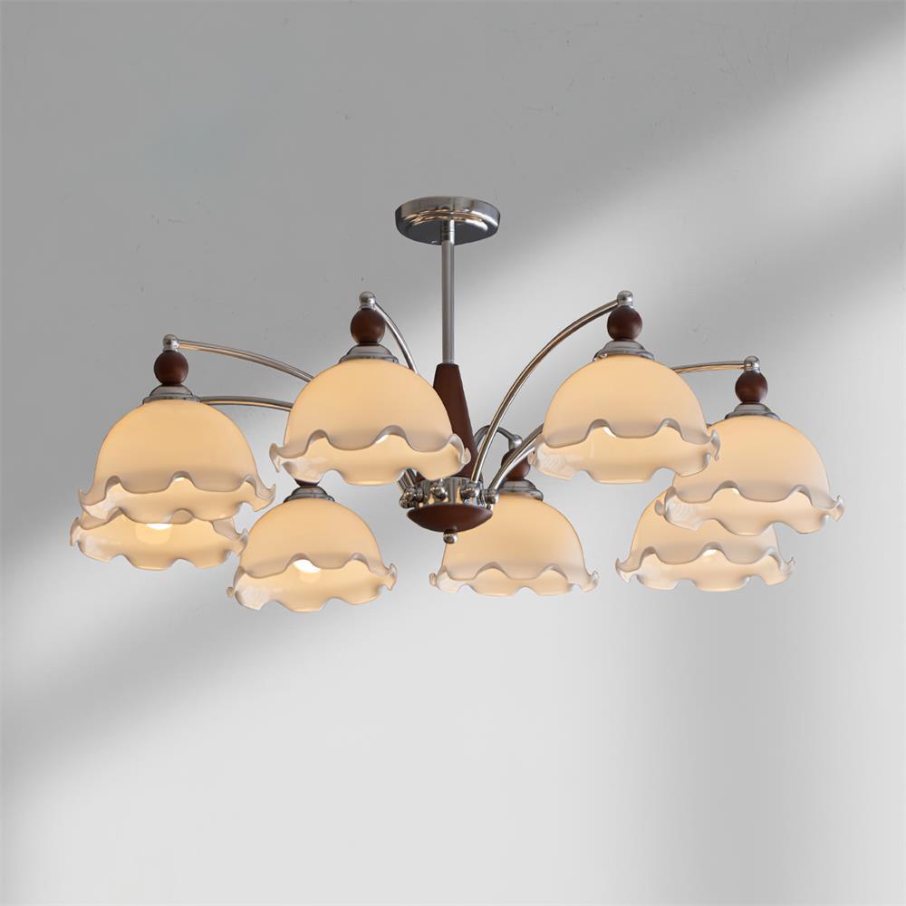 Claudia Flowers Chandelier Vintage Floral Elegance - Letslighting