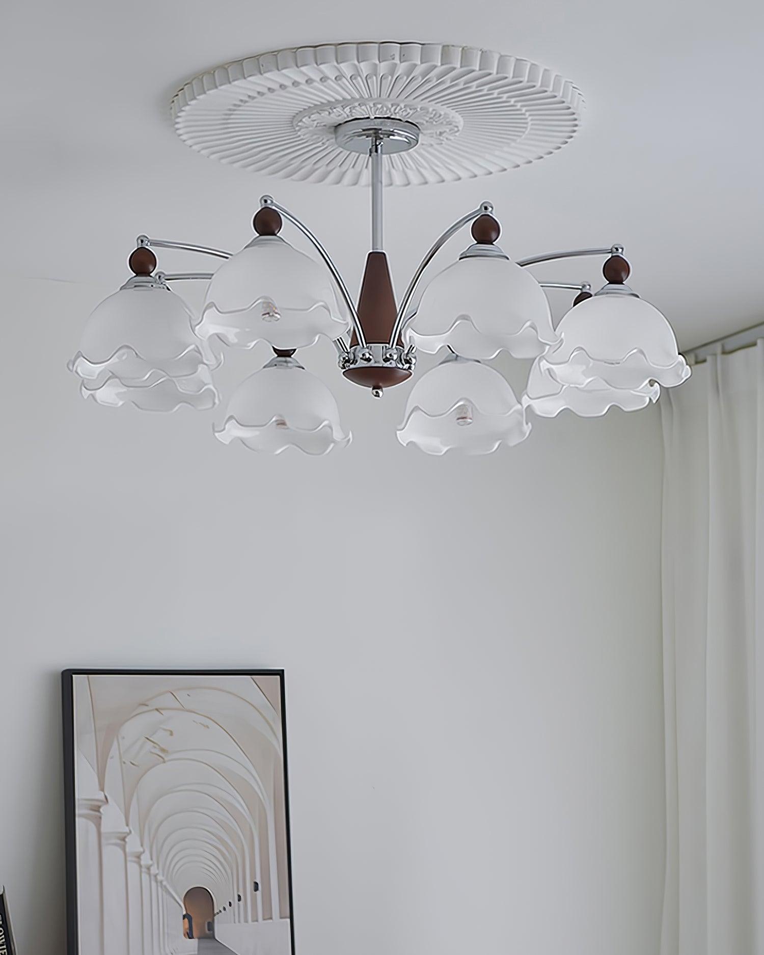 Claudia Flowers Chandelier Vintage Floral Elegance - Letslighting