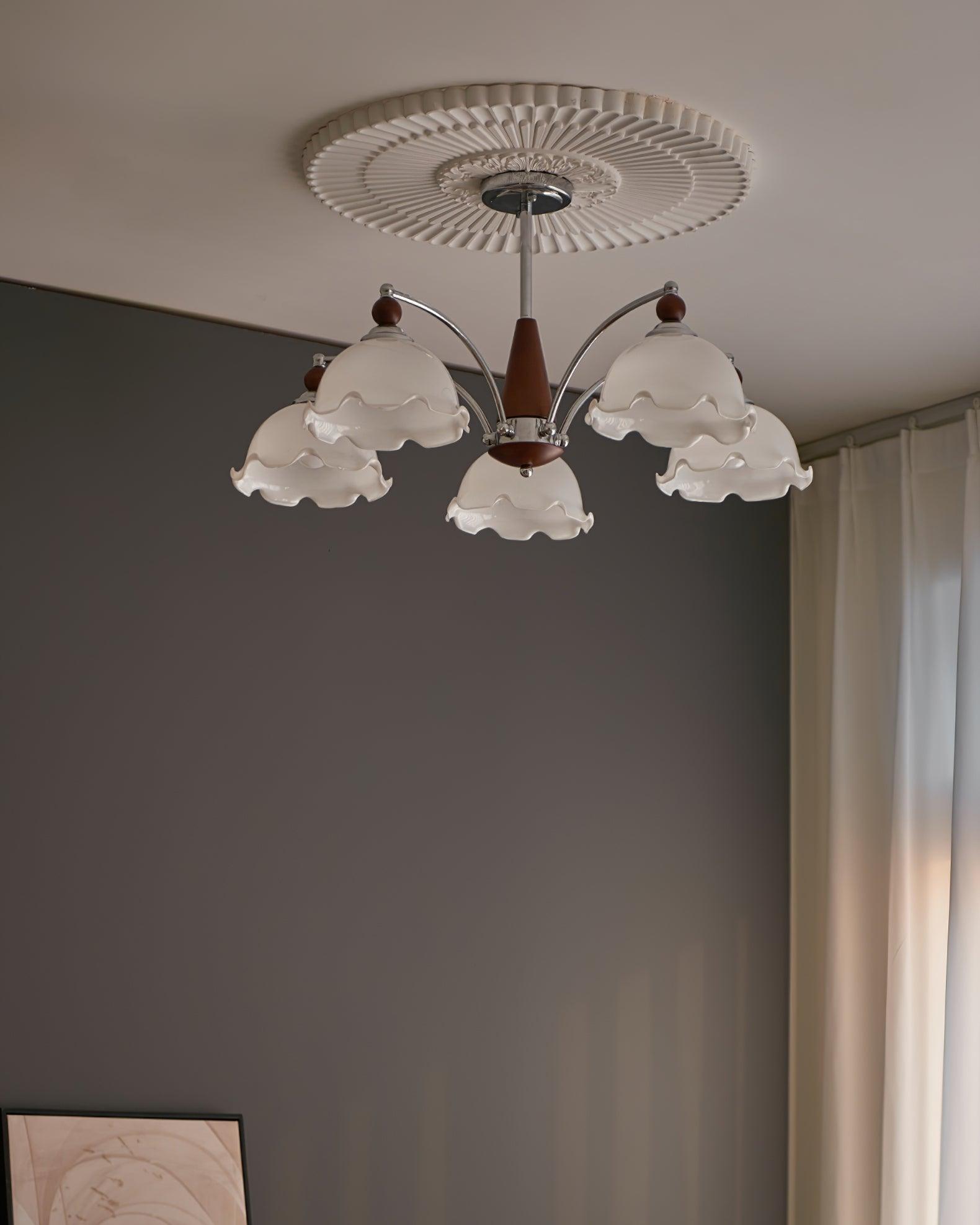 Claudia Flowers Chandelier Vintage Floral Elegance - Letslighting