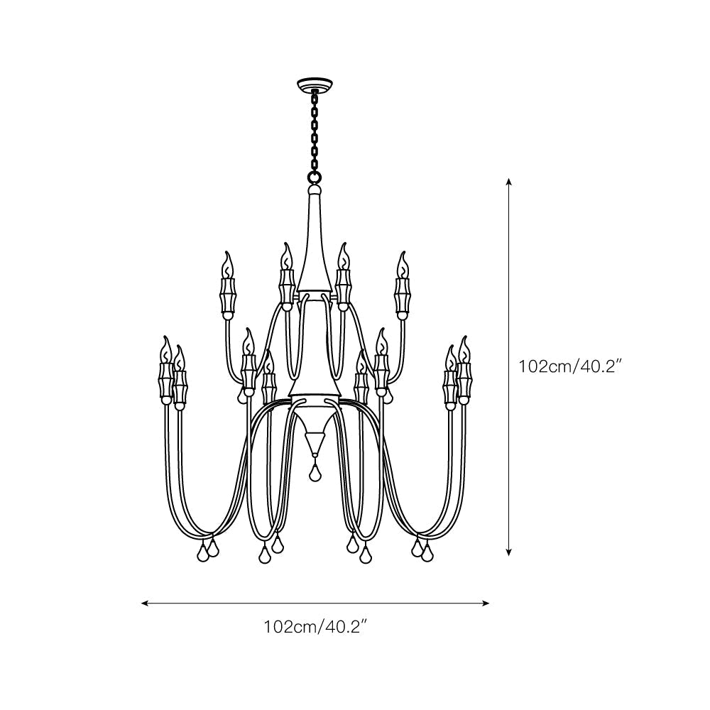 Arcad Vintage Industrial Wooden Metal Chandelier - Lamp Copper