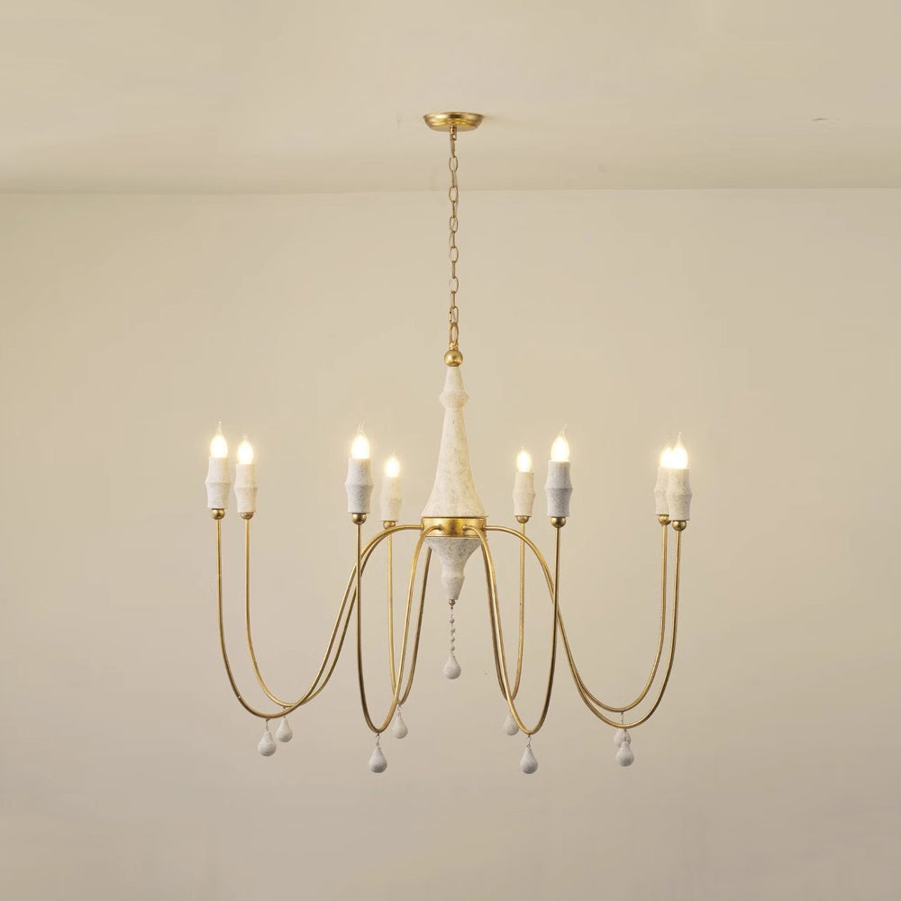 Arcad Vintage Industrial Wooden Metal Chandelier - Lamp Copper