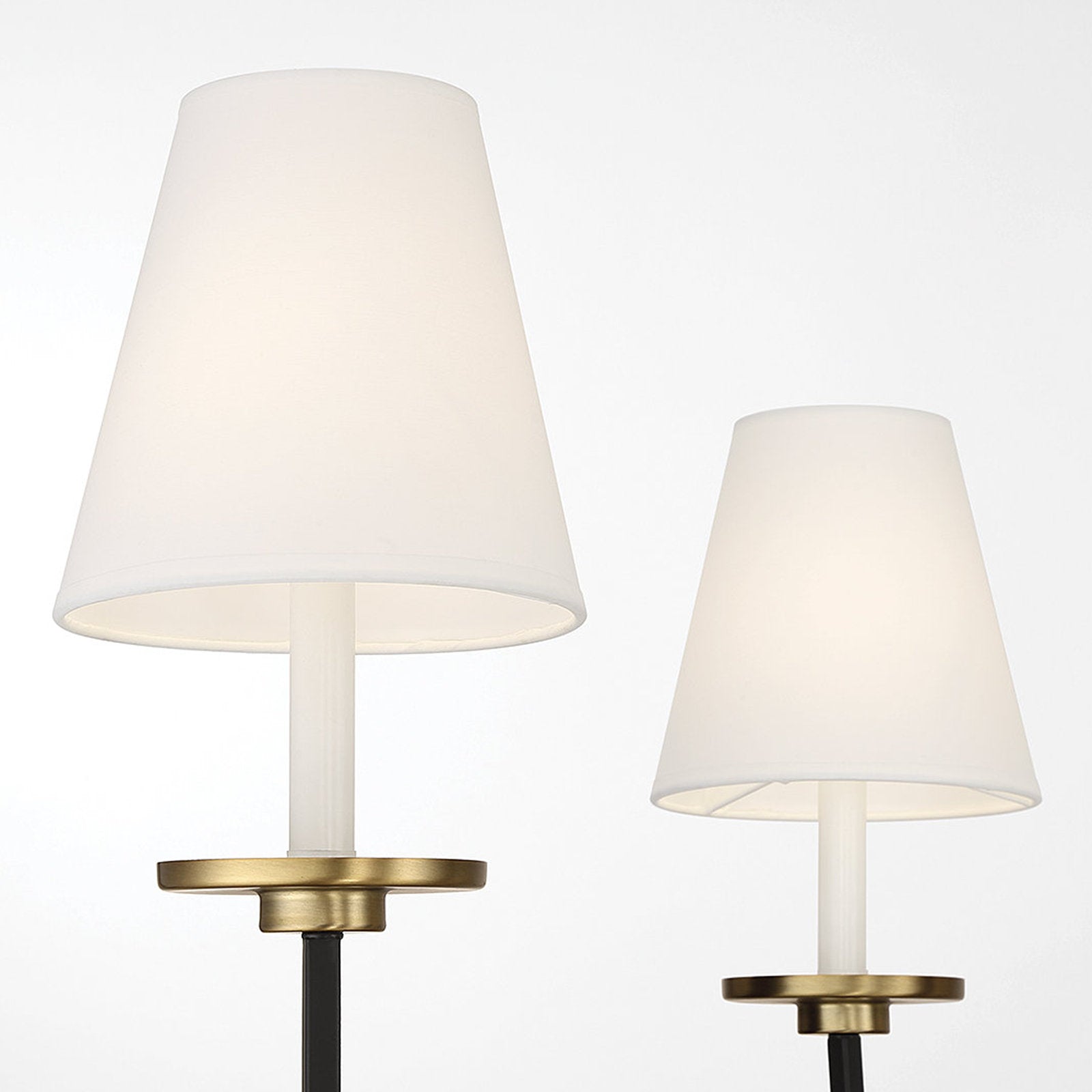 Flux Vintage Industrial Brass Metal Fabric Chandelier - Lamp Copper