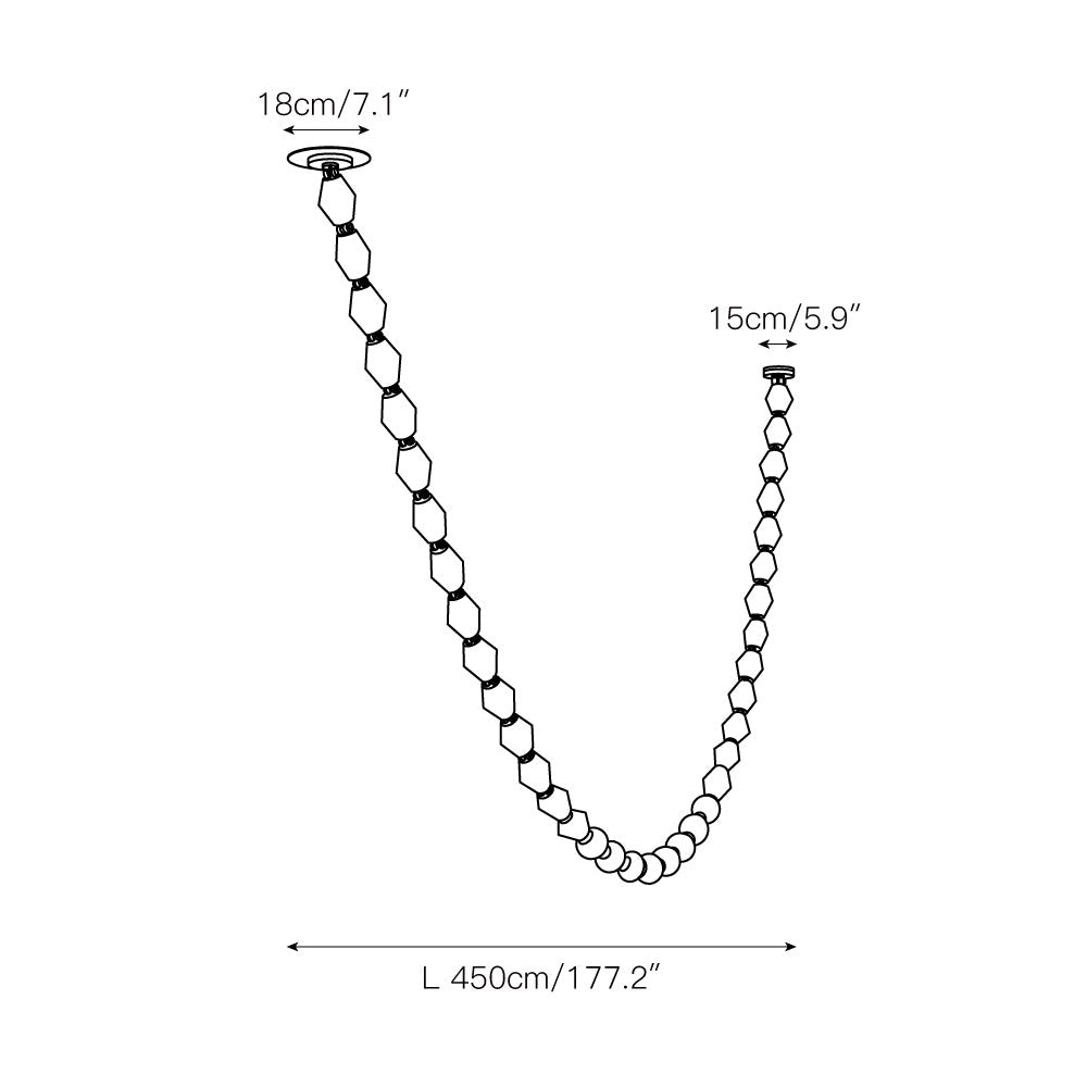 Karma Modern Minimalist Metal Glass Chandelier - Lamp Copper