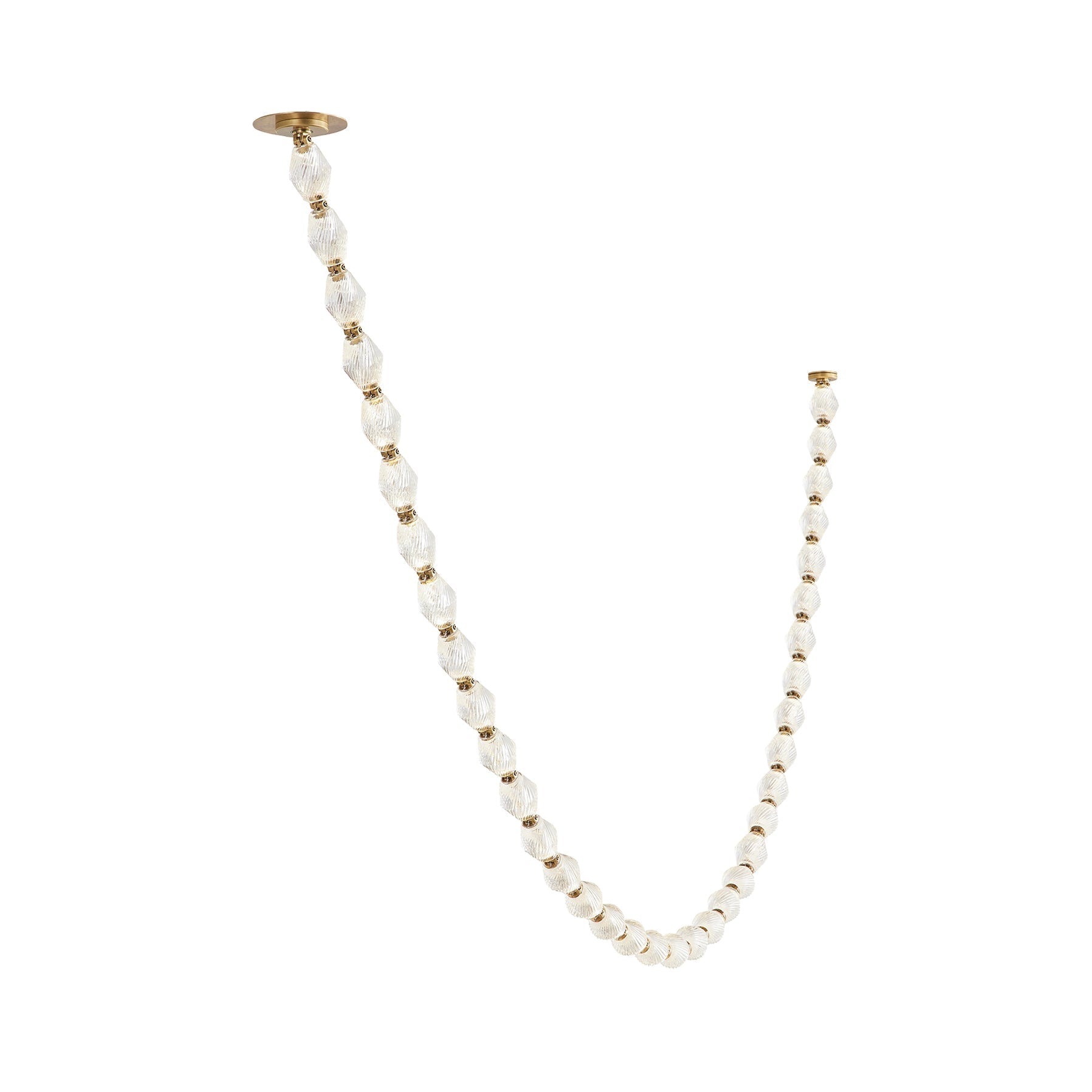 Karma Modern Minimalist Metal Glass Chandelier - Lamp Copper