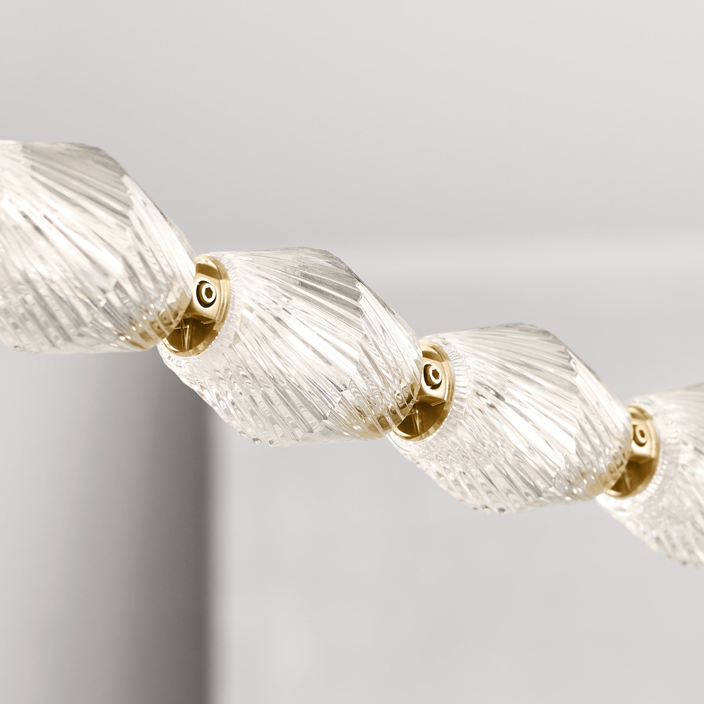 Karma Modern Minimalist Metal Glass Chandelier - Lamp Copper