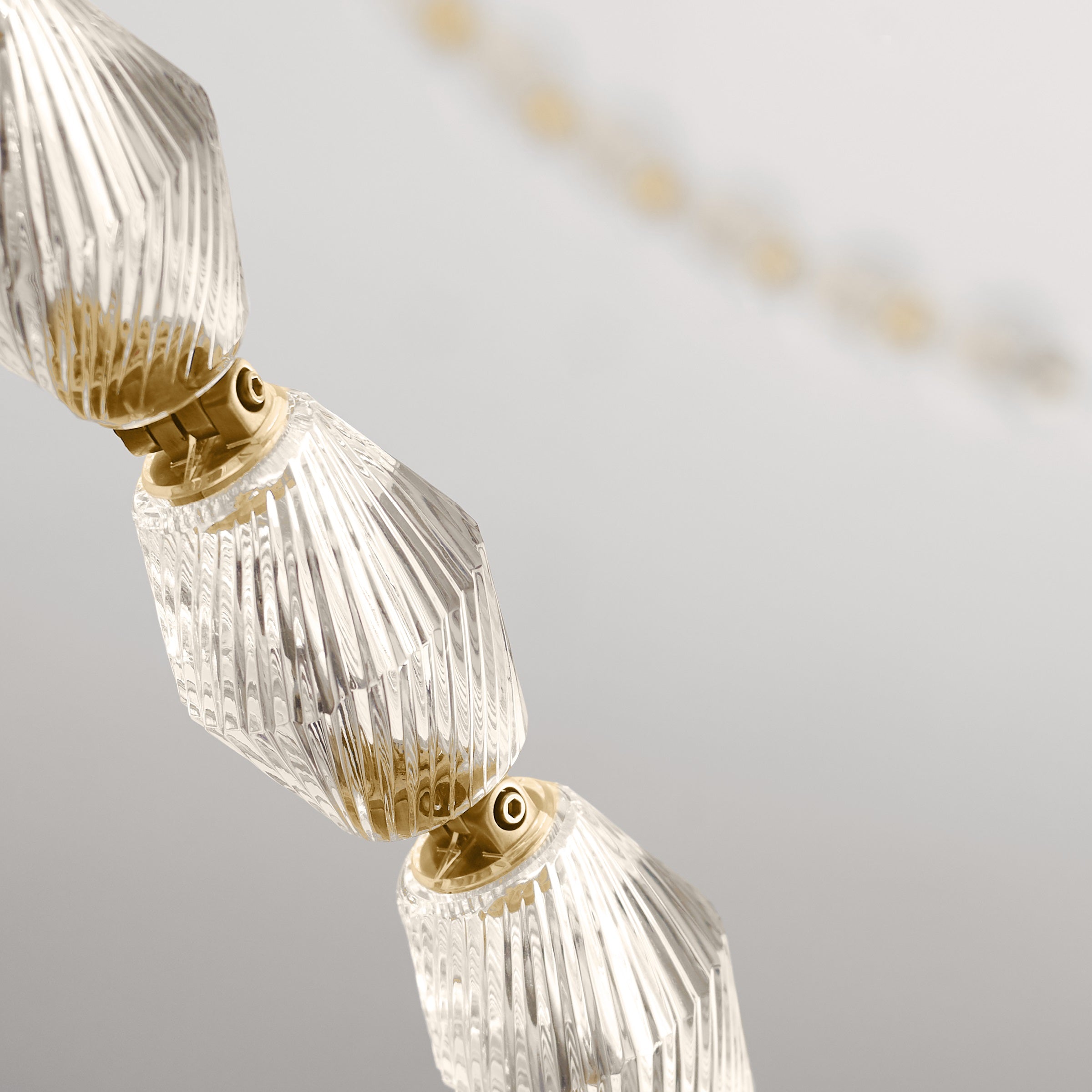 Karma Modern Minimalist Metal Glass Chandelier - Lamp Copper